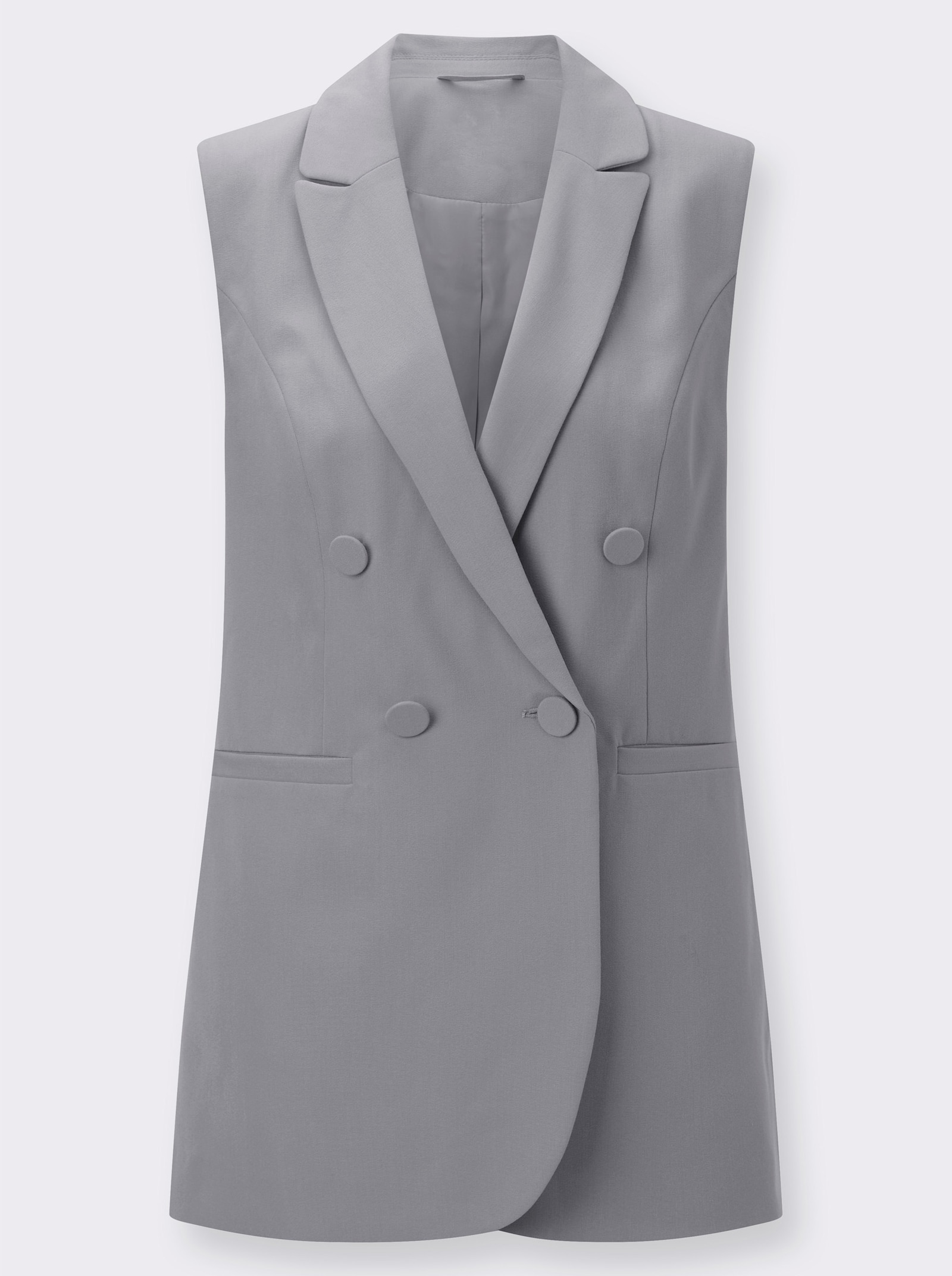 Anzugweste in pflegeleichter Qualität - steingrau