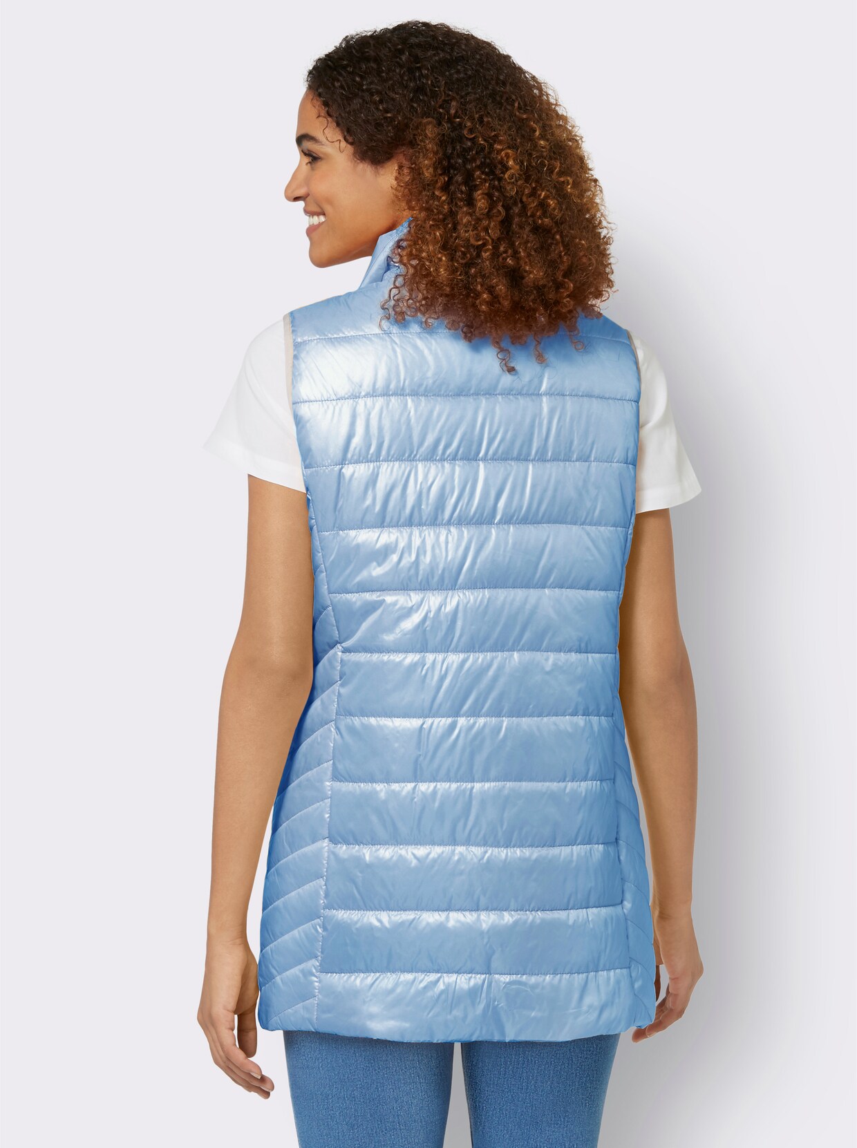 Gilet long - bleu glacier