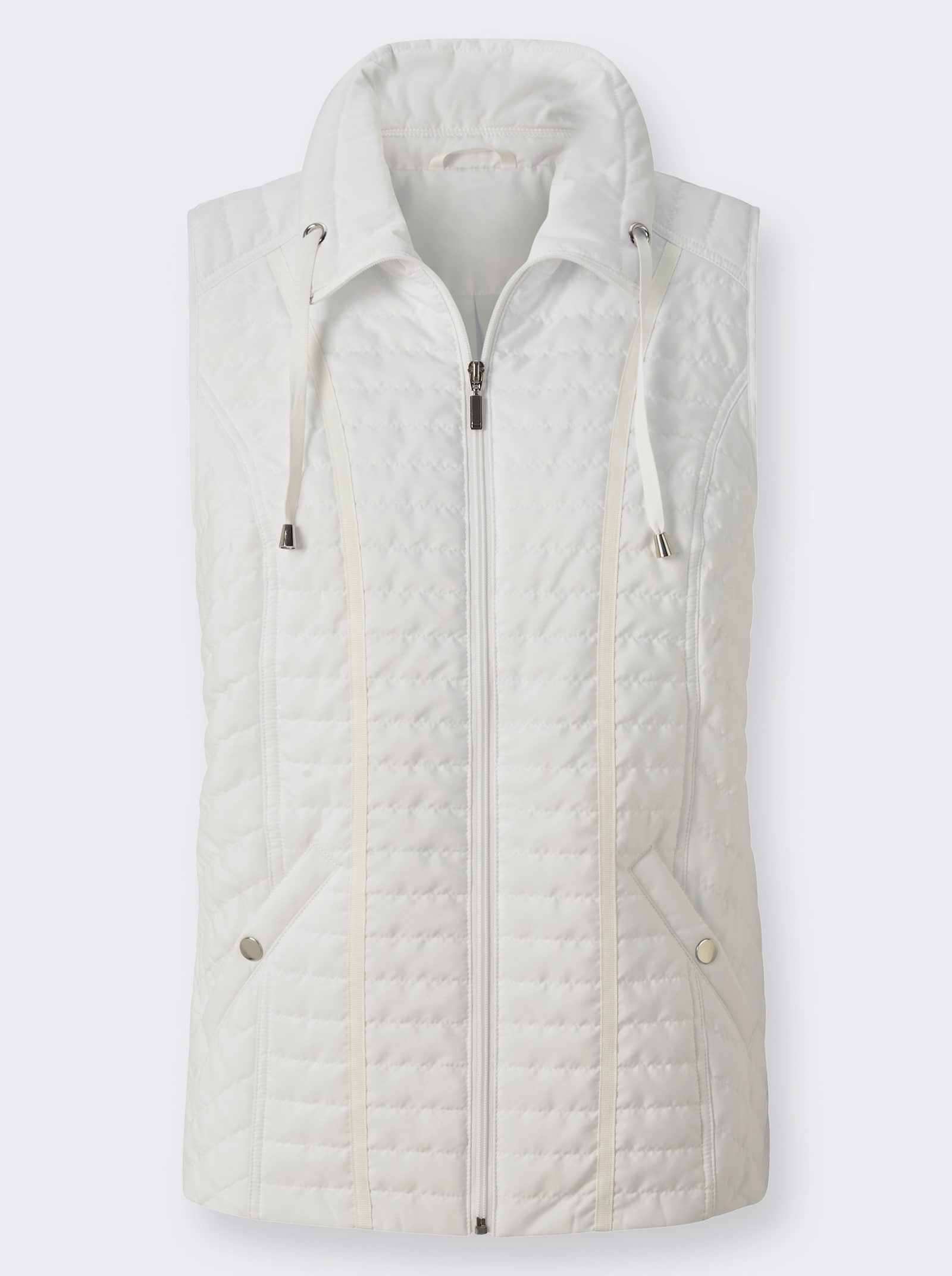 Steppweste mit leichter Wattierung - weiß