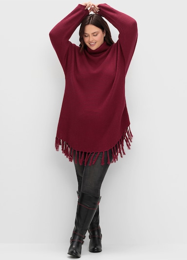 sheego Strickpullover - beere