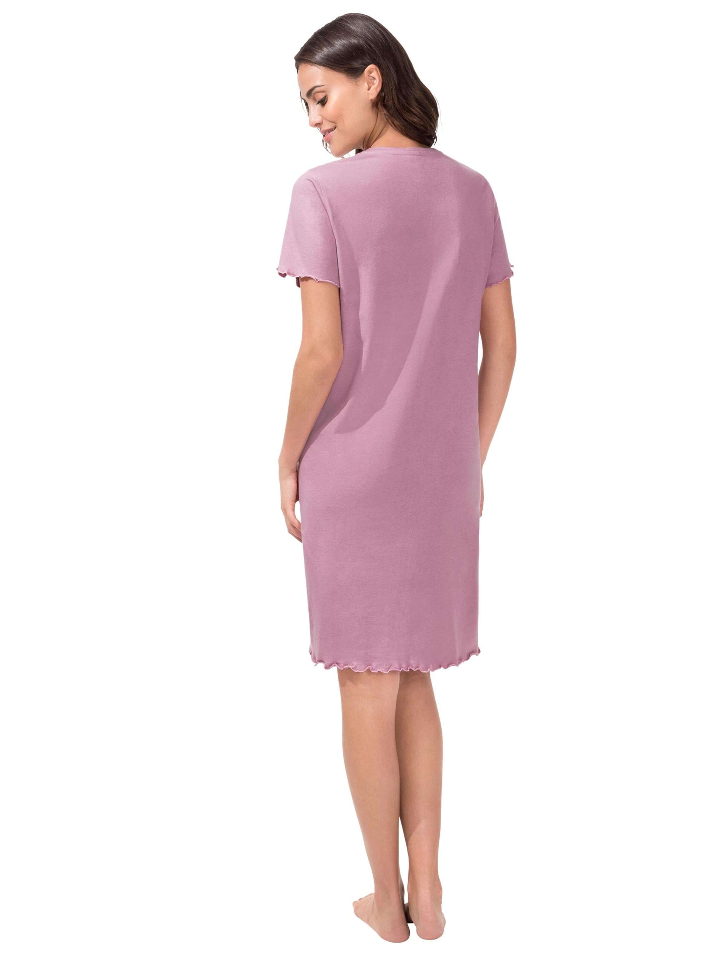 wäschepur Nachthemden - flieder + flieder-bedruckt