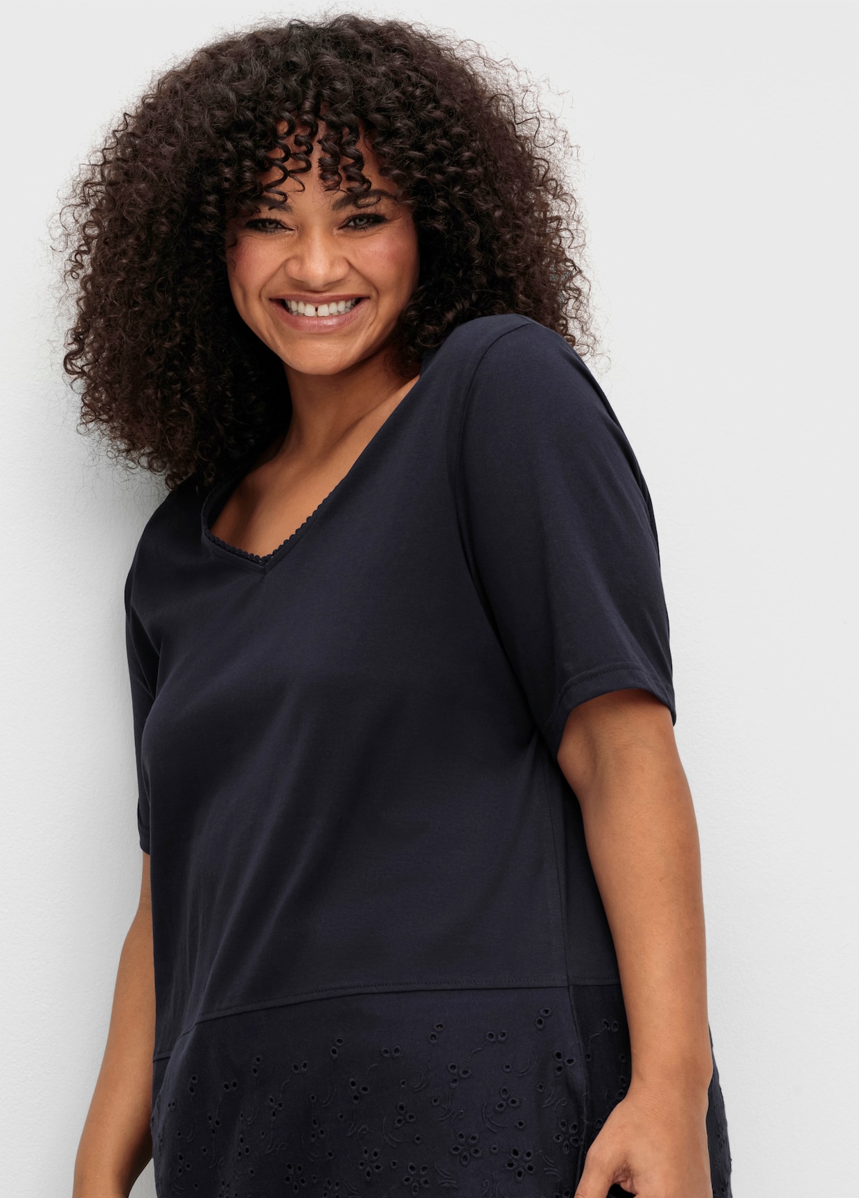 sheego T-Shirt - tiefblau