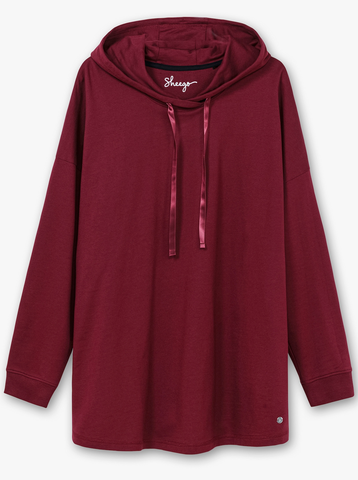sheego Longsweatshirt - weinrot