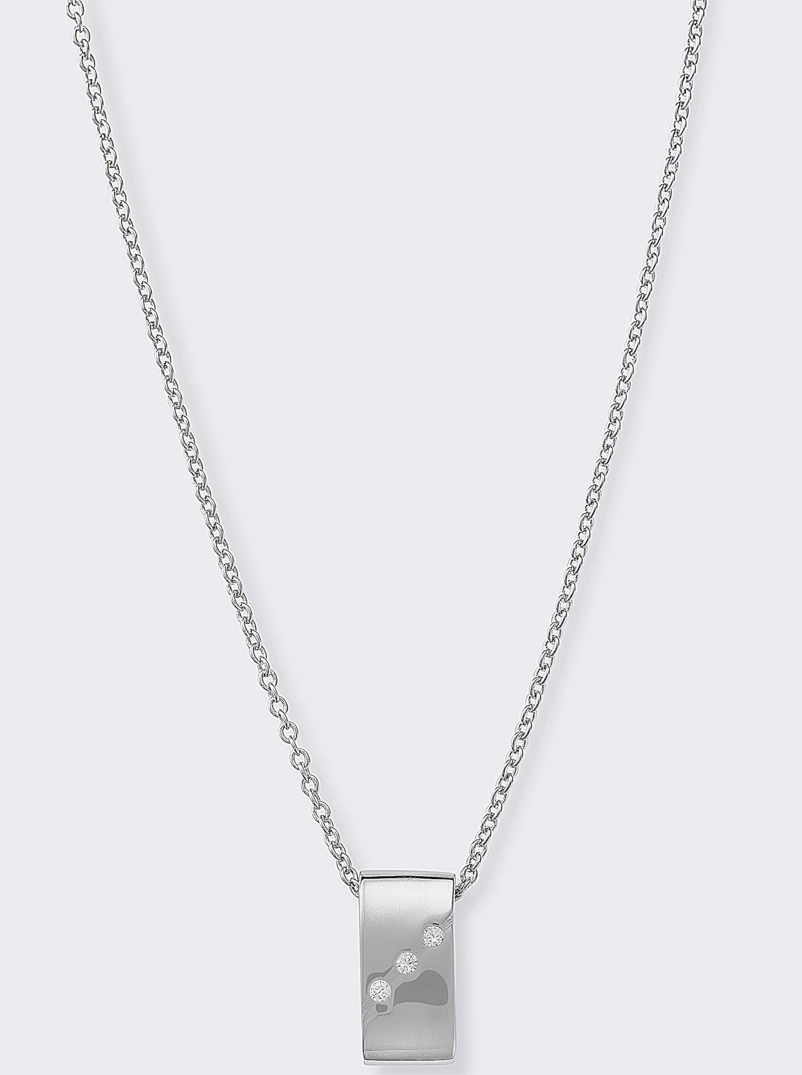 Anhänger mit Kette - silberfarben