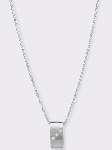 Anhänger mit Kette - silberfarben