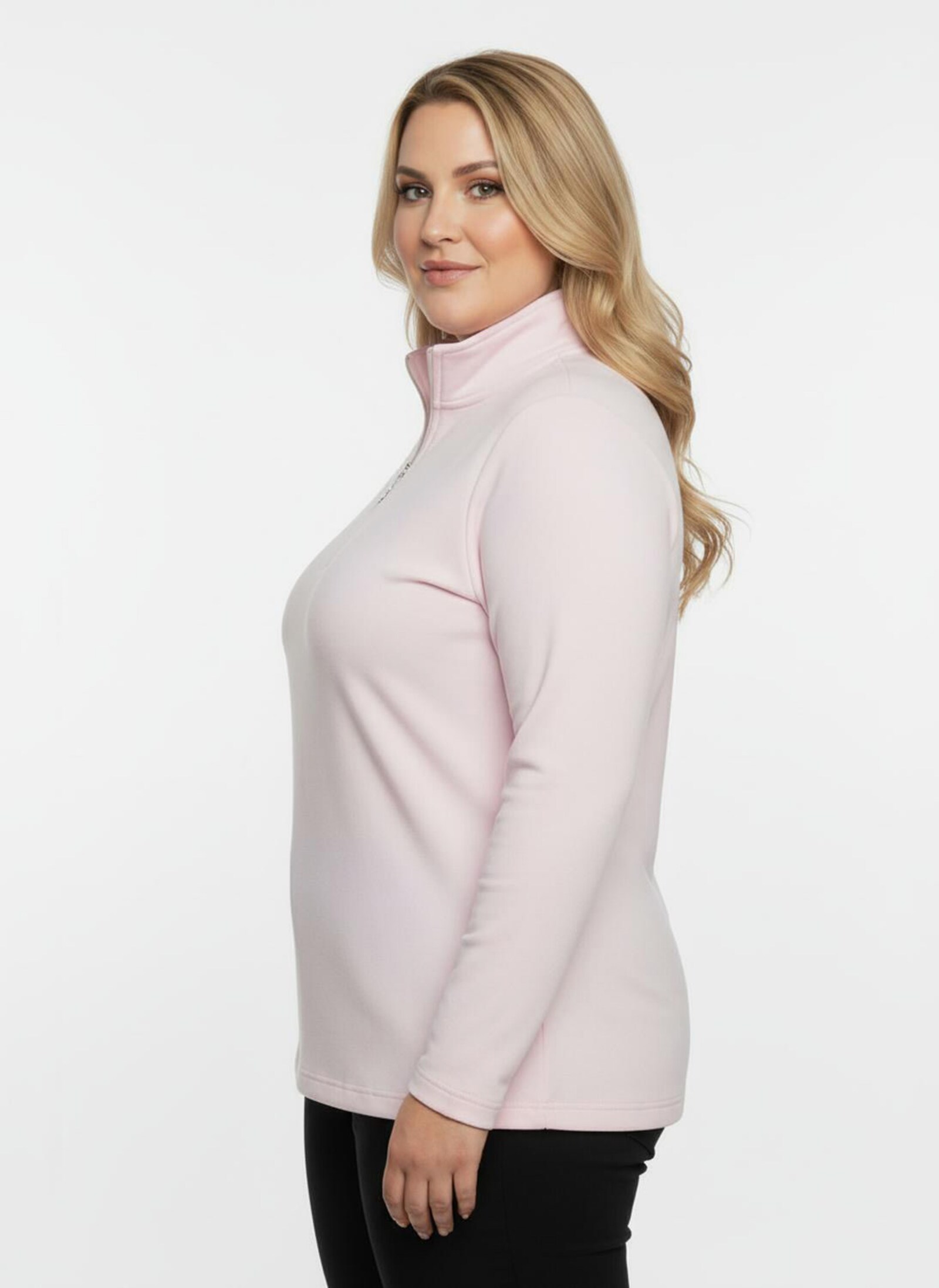 Langarmshirt mit Schneeflocken-Anhänger - rosé