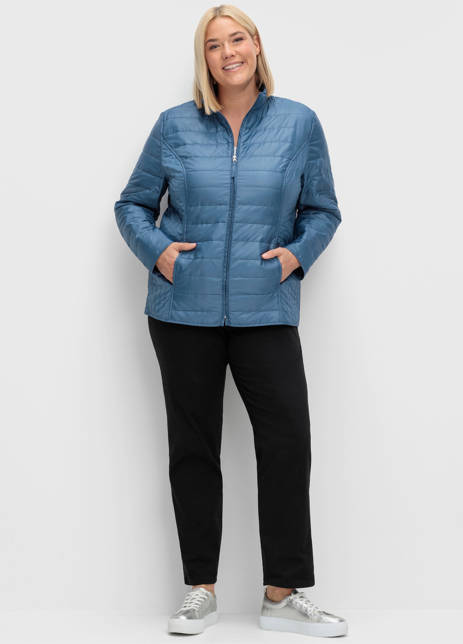 Steppjacke leicht wattiert - jeansblau