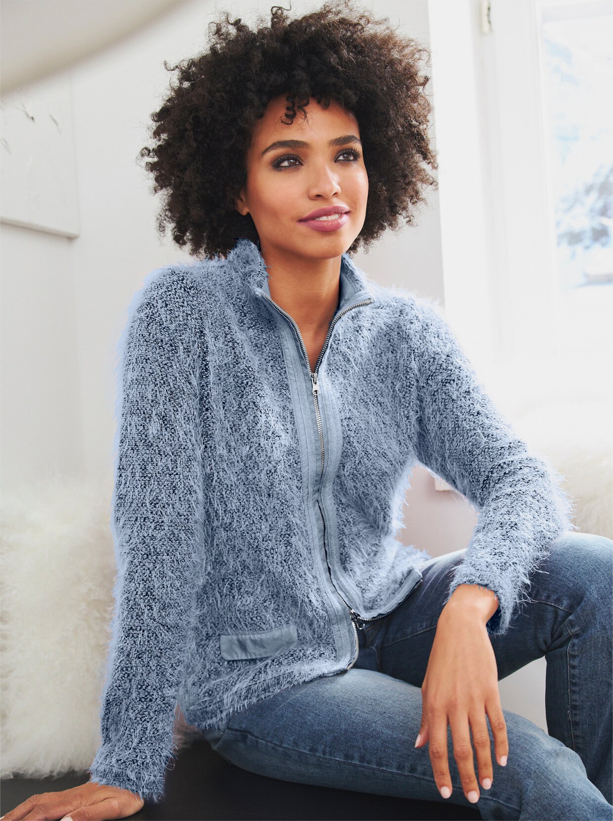 heine Strickjacke - bleu