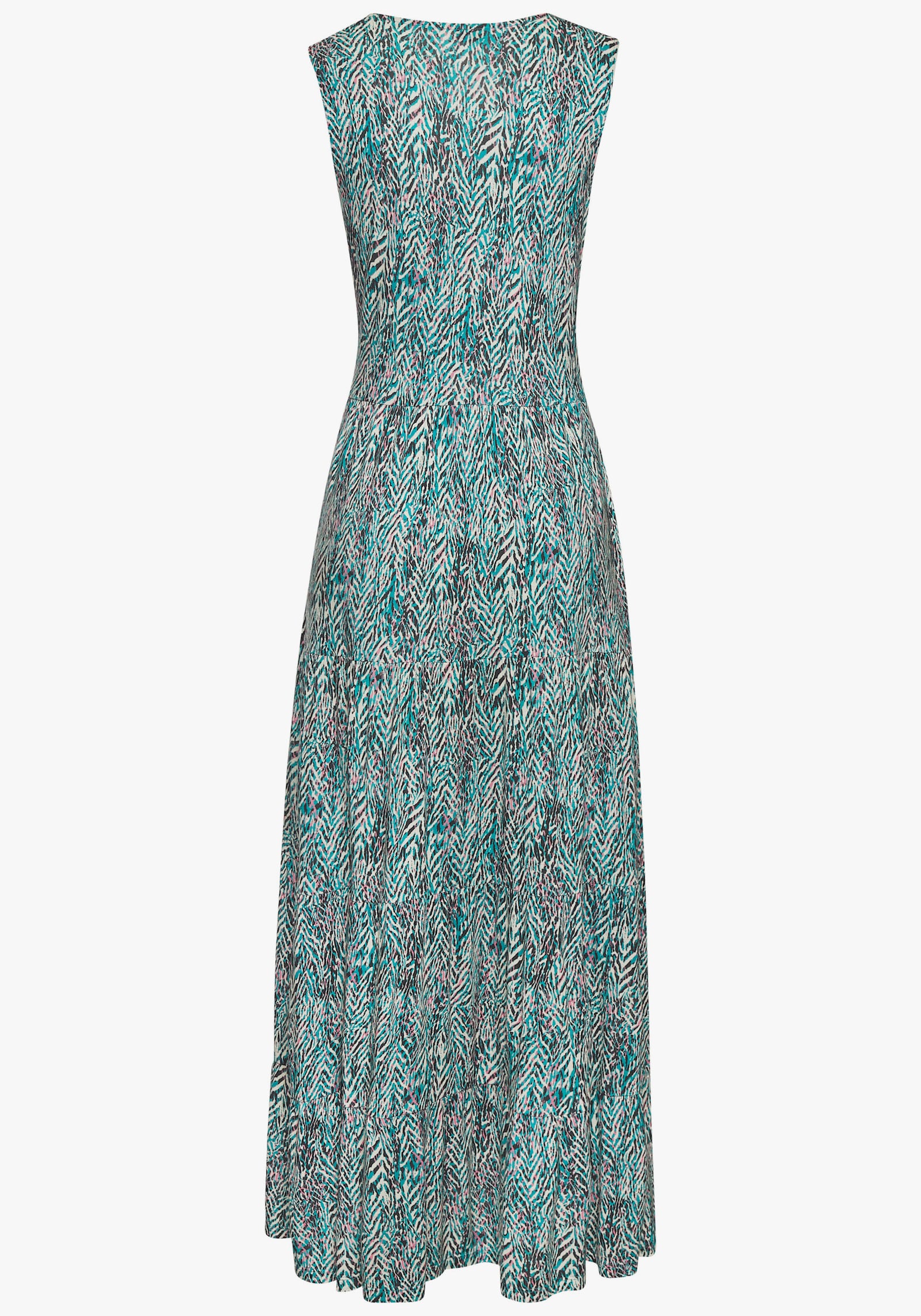 Vivance Maxi-jurk - turquoise/roze/crème bedrukt