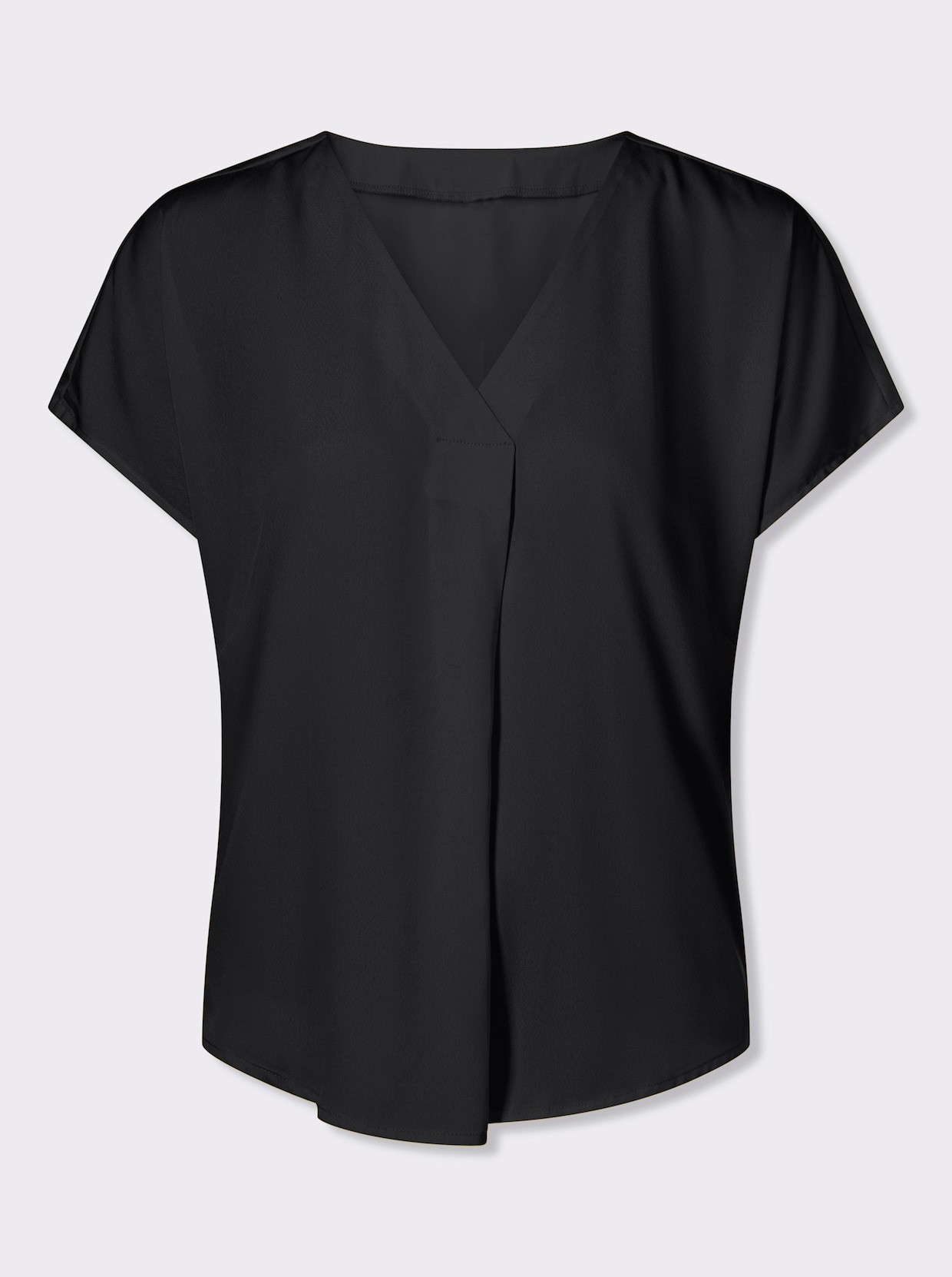 Kurzarm-Bluse - schwarz
