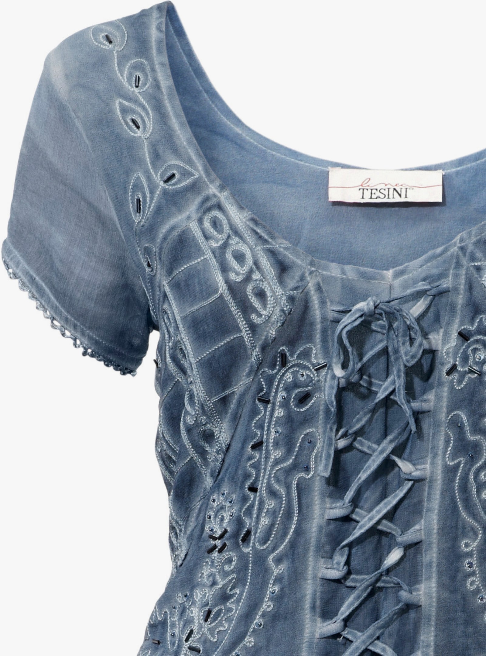 heine Vrijetijdsjurk met borduursel - jeansblauw