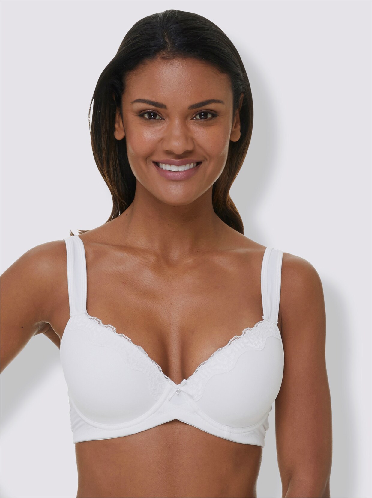 wäschepur Soutien-gorge à coques avec armatures - blanc