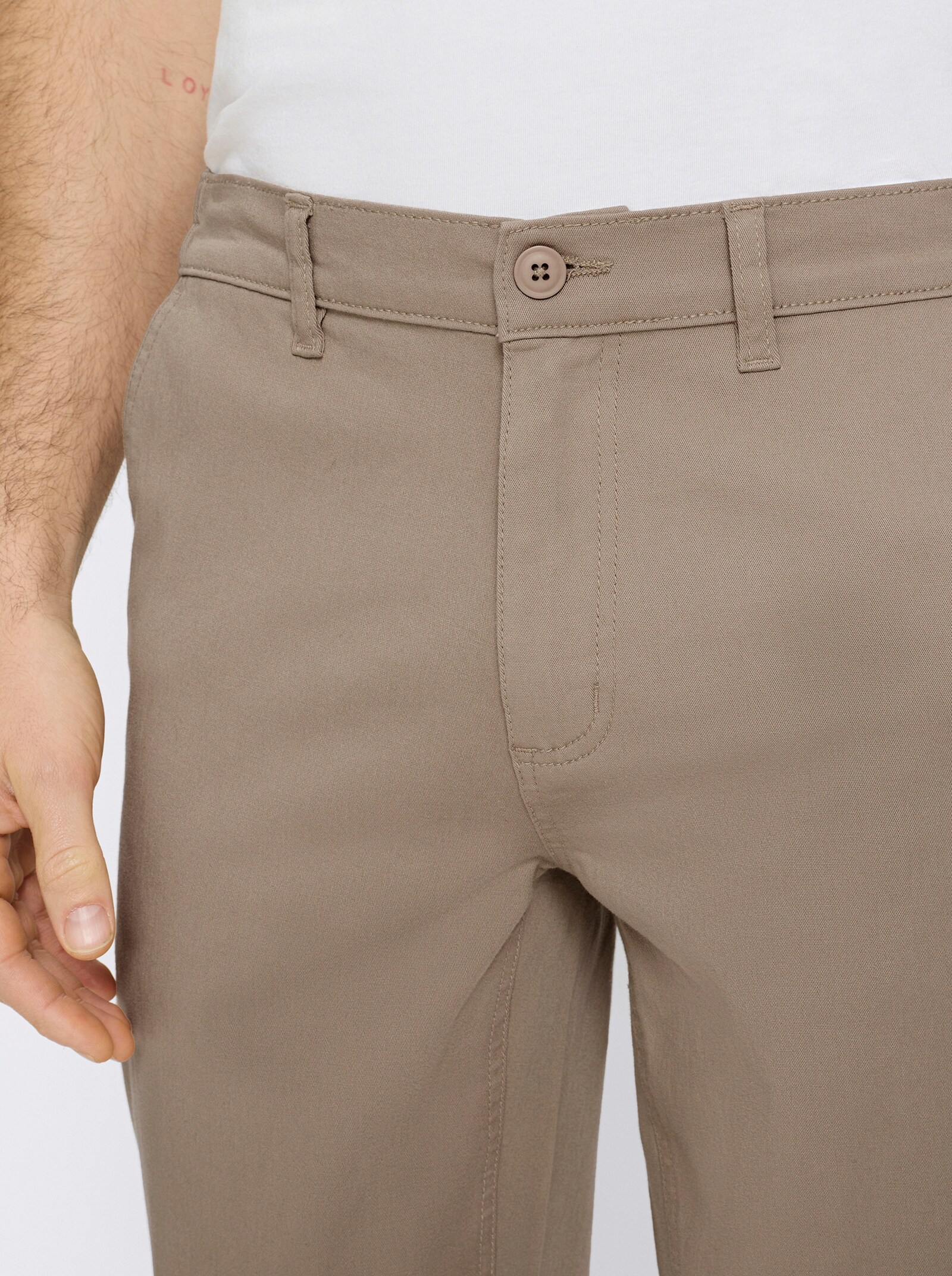 Marco Donati Chinohose mit Stretch-Anteil - sesam