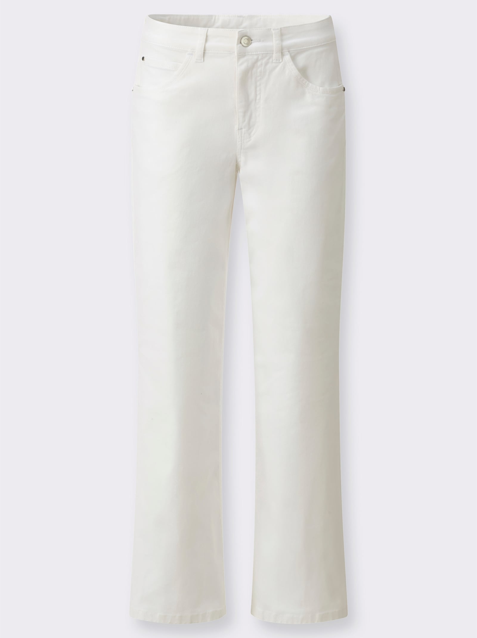 heine 5-pocketjeans met wijde pijpen - ecru