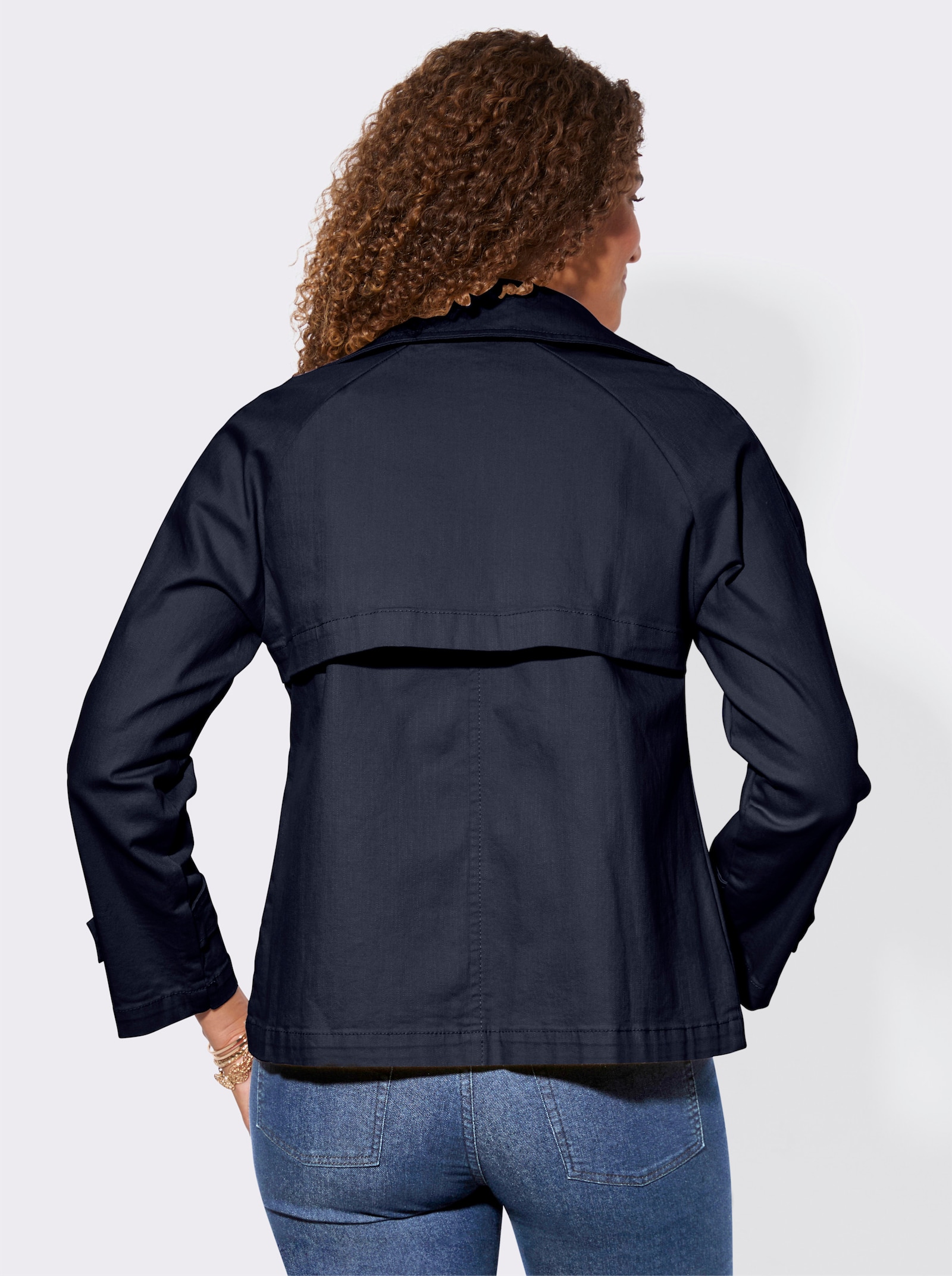 Jacke mit Reverskragen - marine