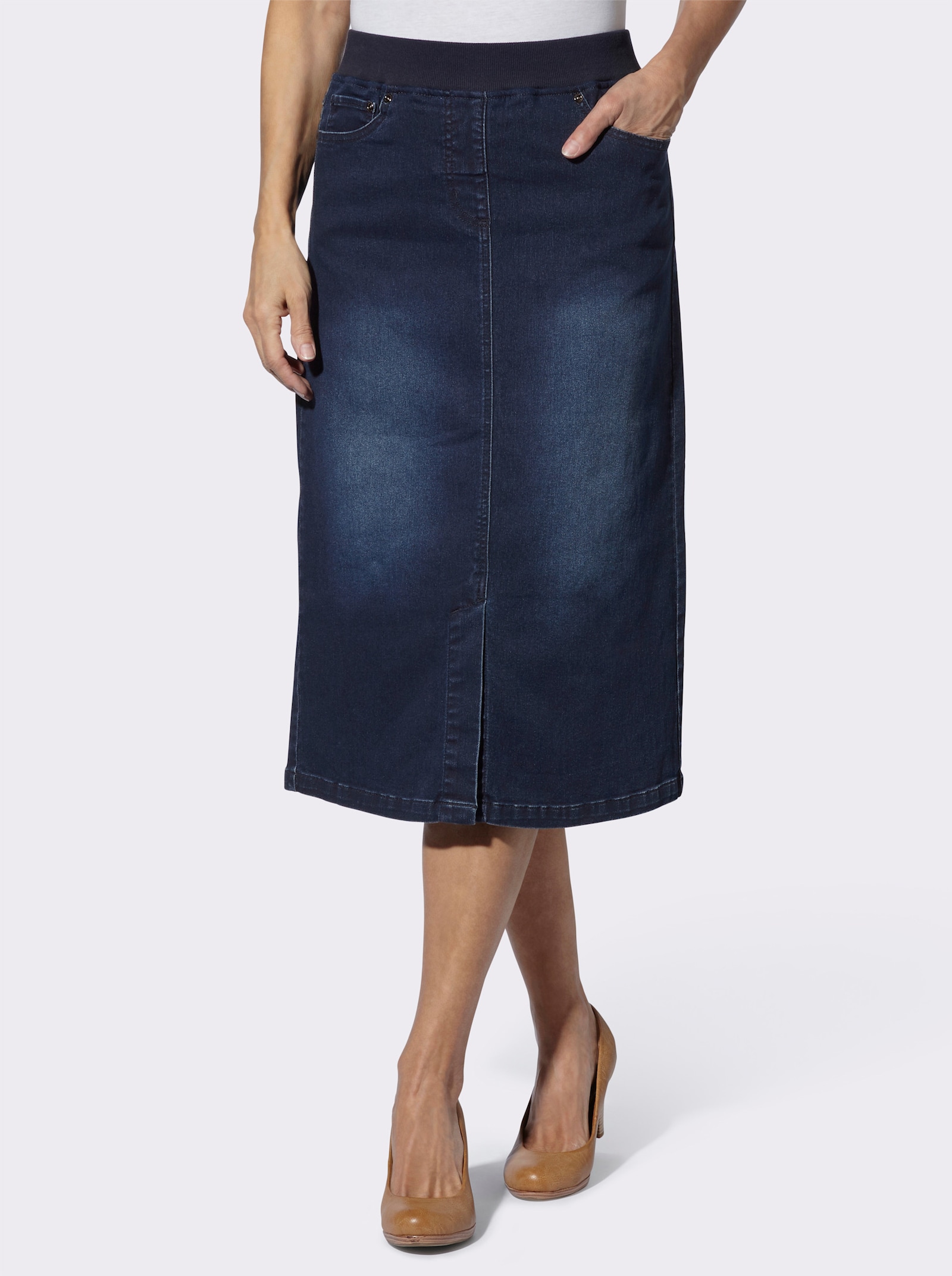 Jeansrock in Schlupfform - dark blue