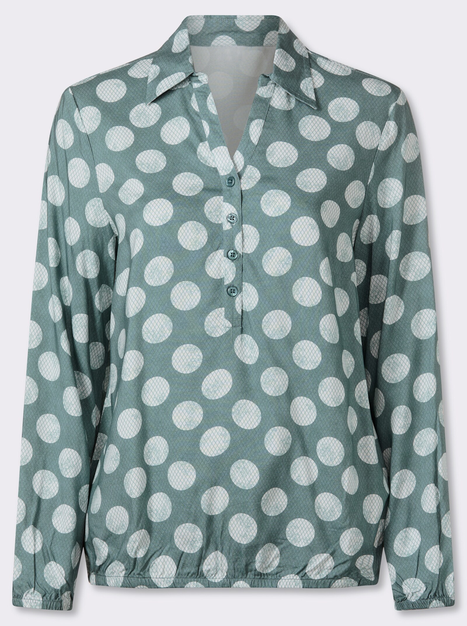 Druckbluse - jade-bedruckt