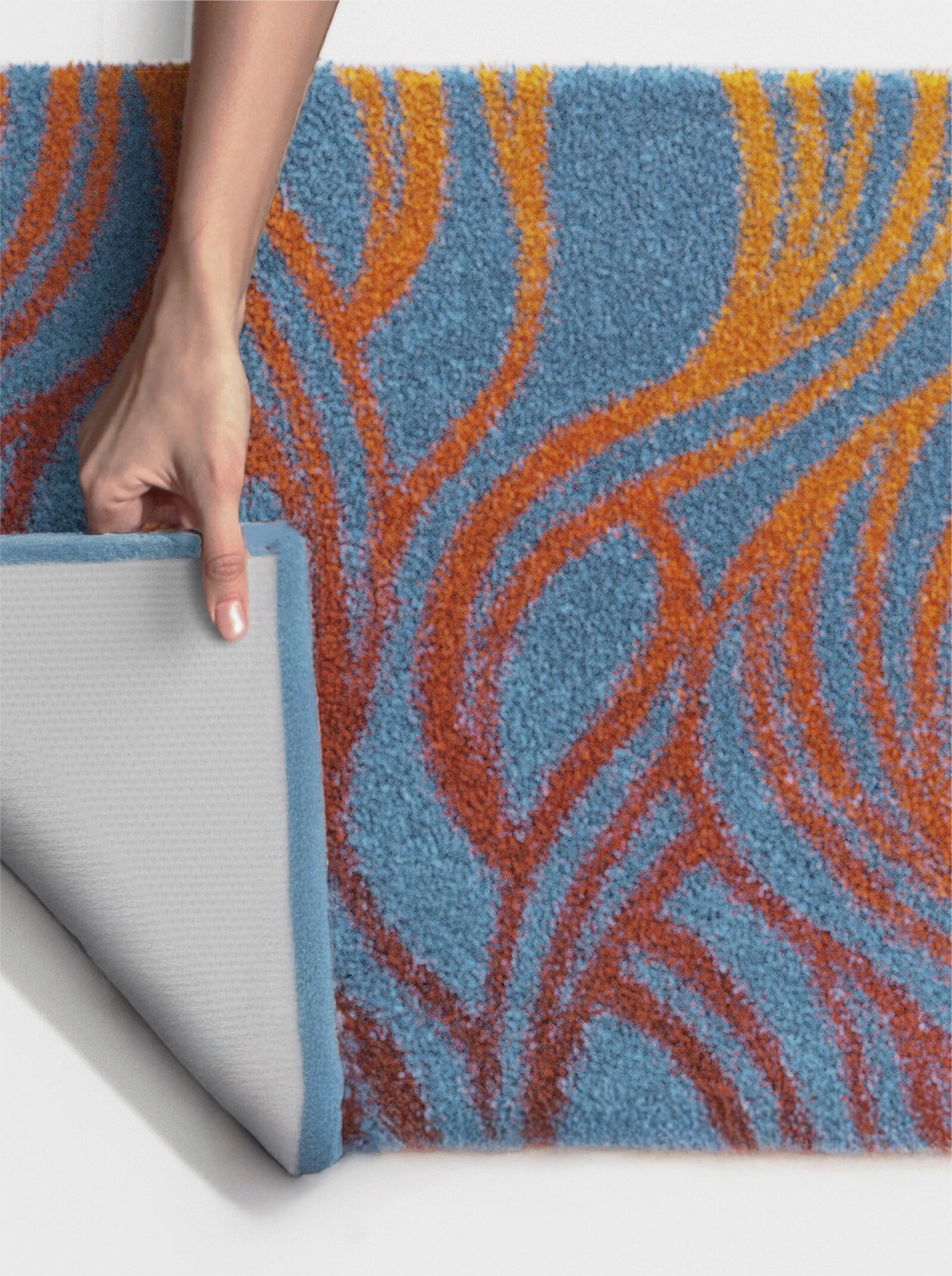 Grund Badematte - orange-grau