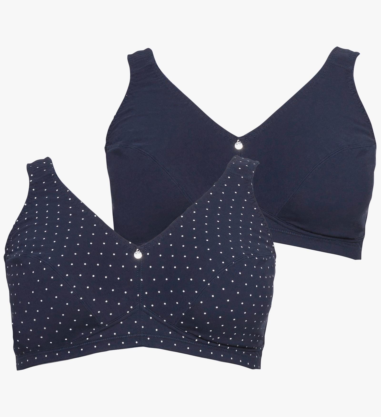 sheego Entlastungs-BH ohne Bügel im Doppelpack - marine