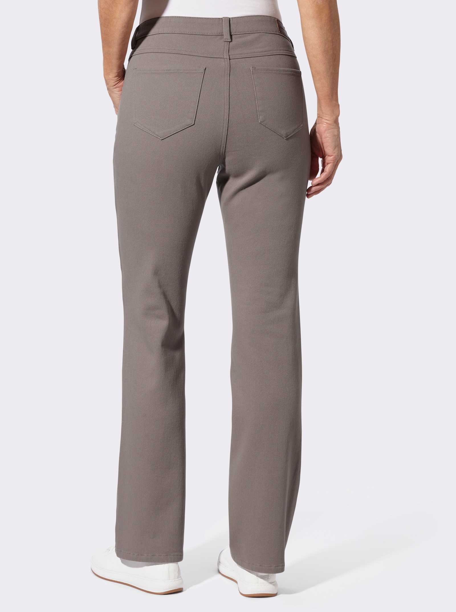 Thermojeans mit innenliegendem Dehnbund - taupe