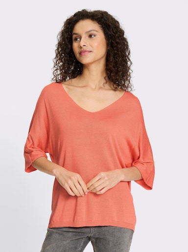 heine Pull en tricot fin - corail