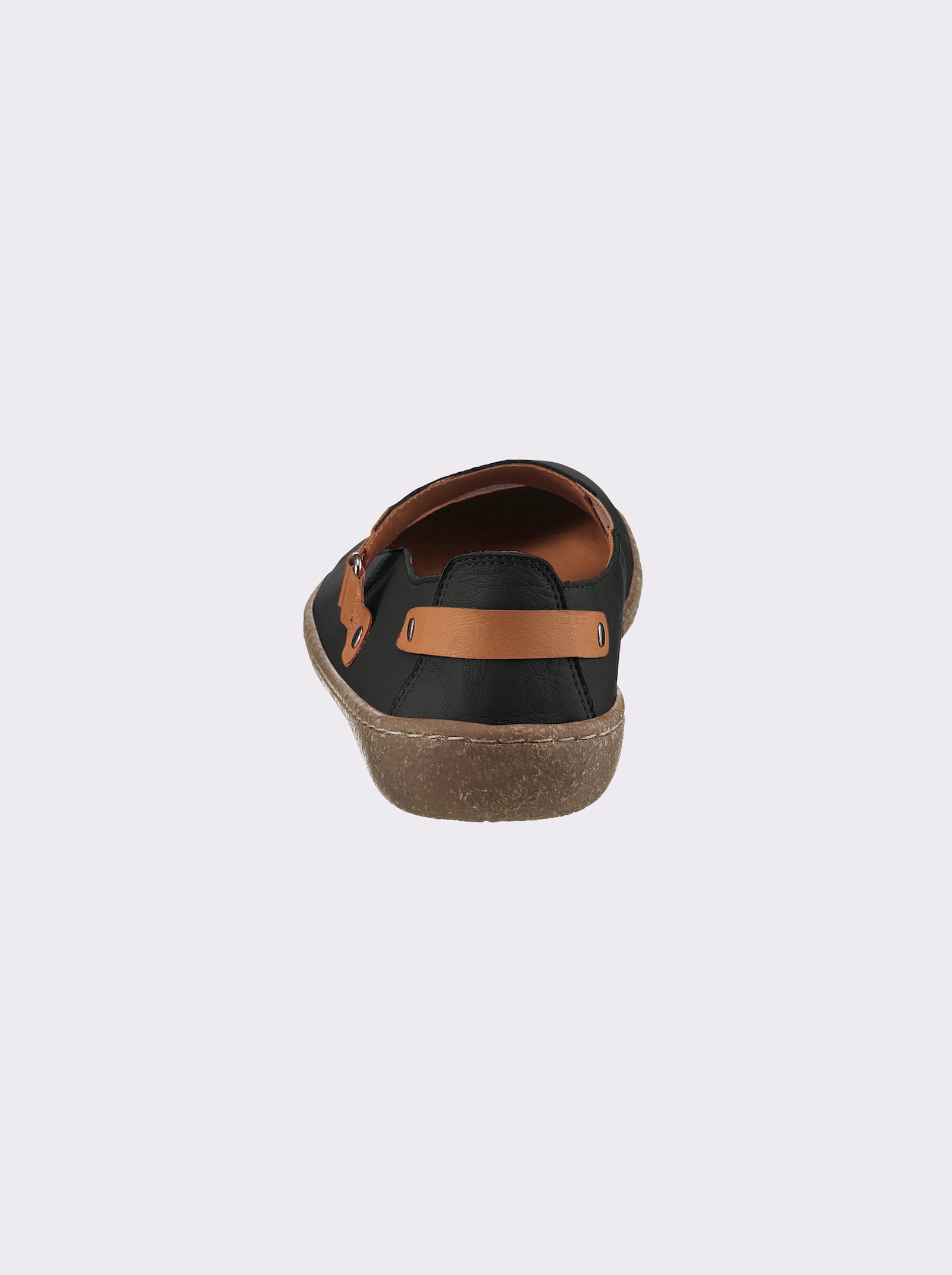 Gemini Slipper aus Leder - schwarz