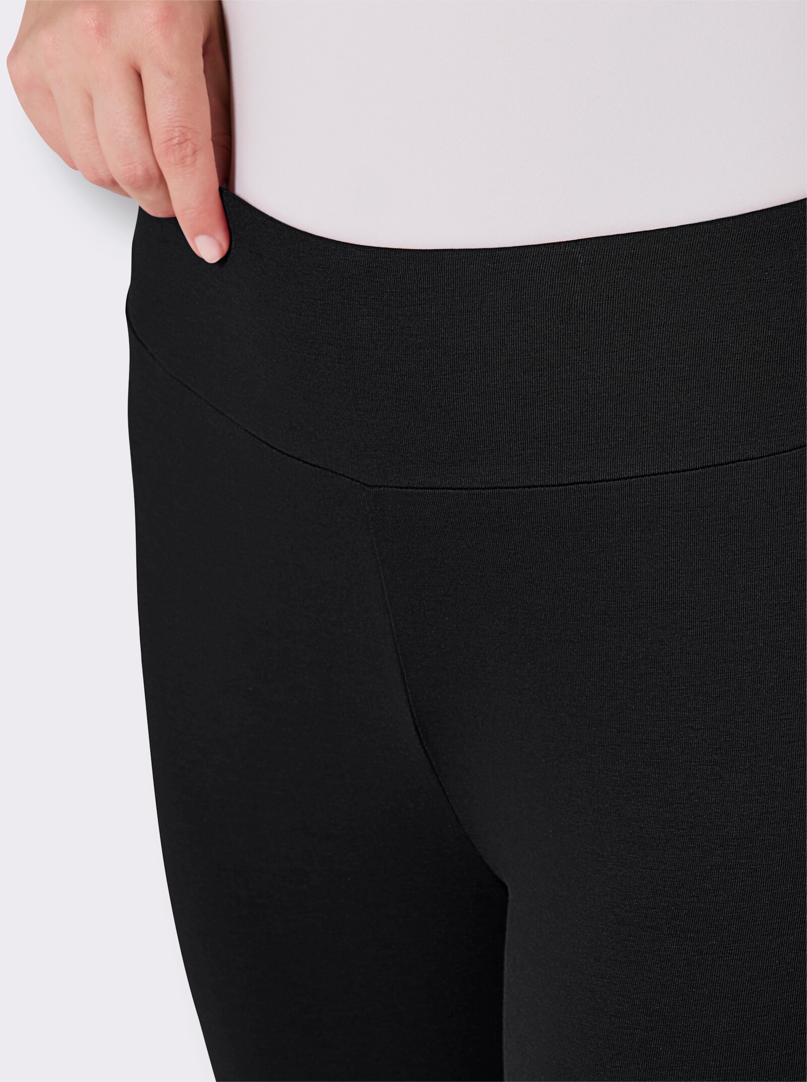 feel good Dehnbund-Hose mit Stretch - schwarz