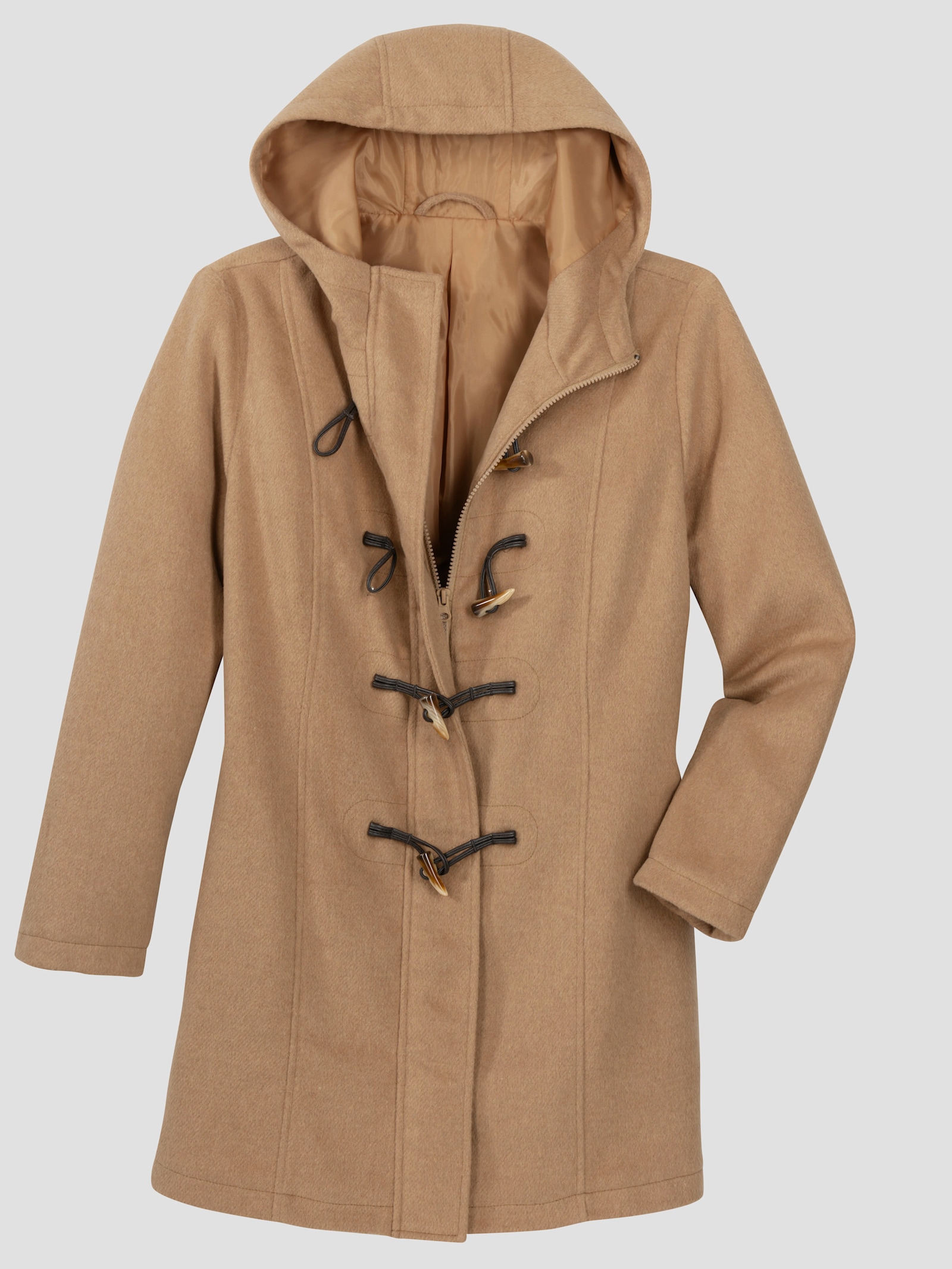 Longjacke mit Knebelknöpfen - camel