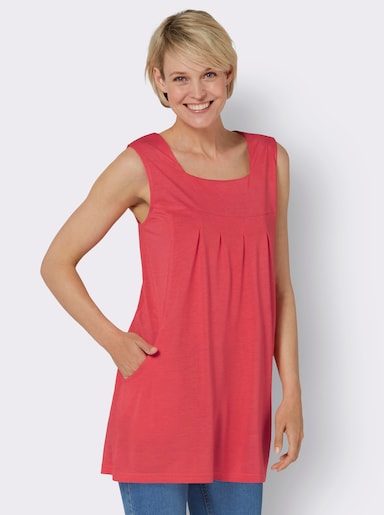 Longtop mit Kellerfalte vorne - hummer