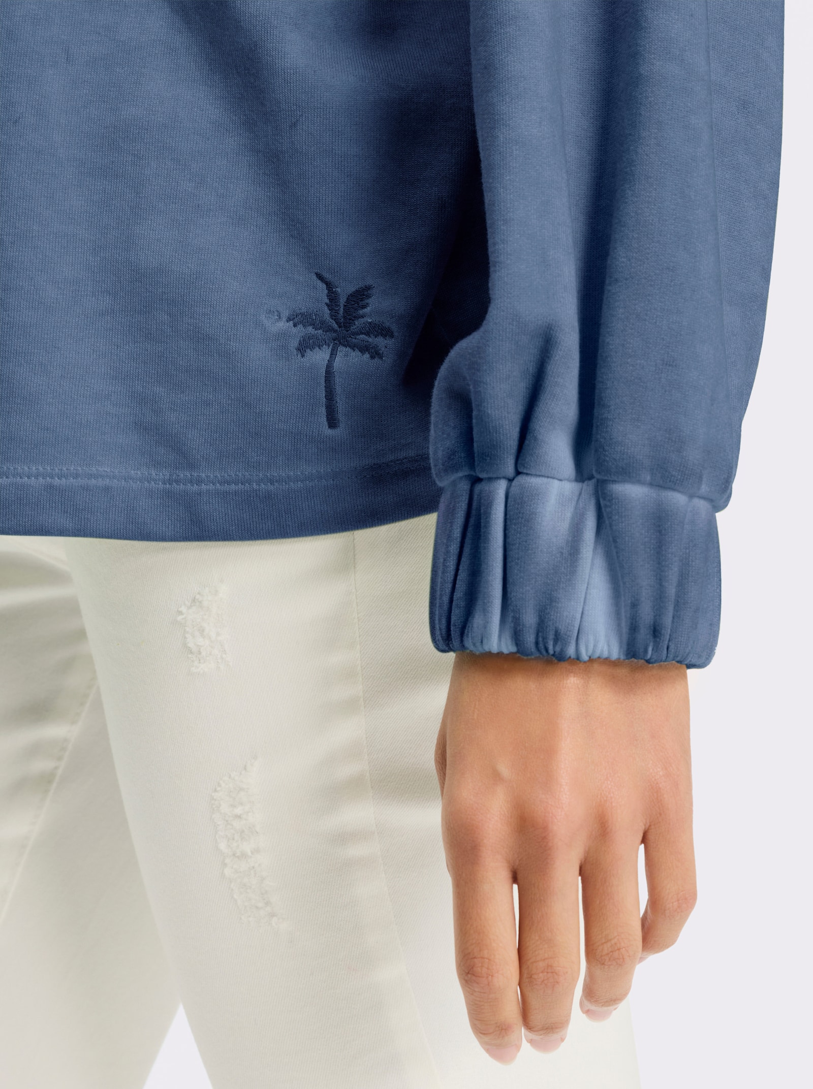 heine Sweatshirt mit Oil-dyed-Waschung - jeansblau