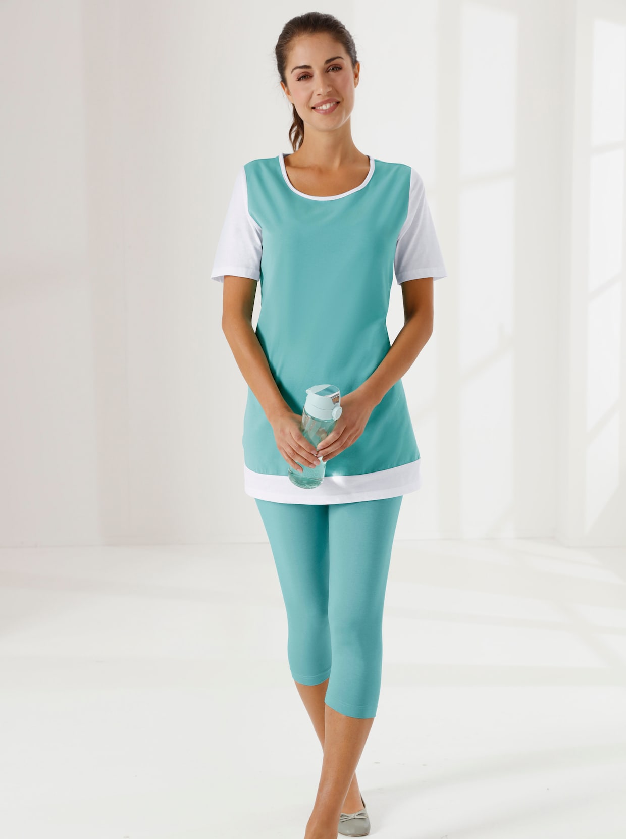 Legging court - turquoise