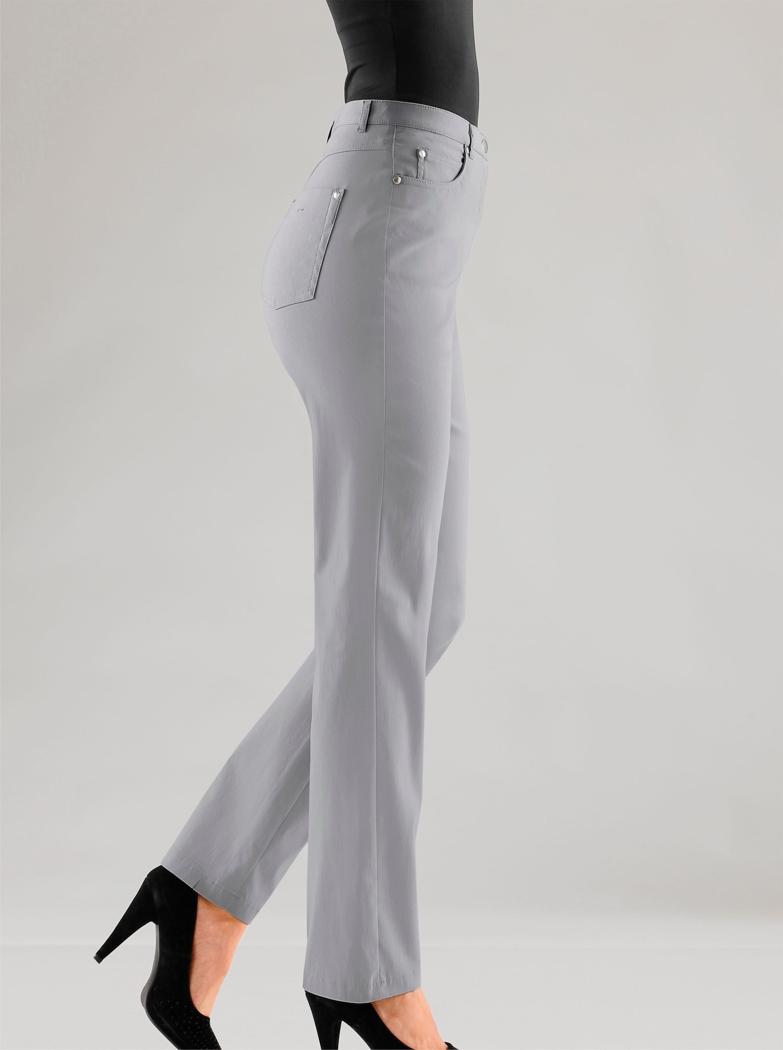 Stehmann Comfort line 5-Pocket-Hose in elastischer Qualität - silbergrau