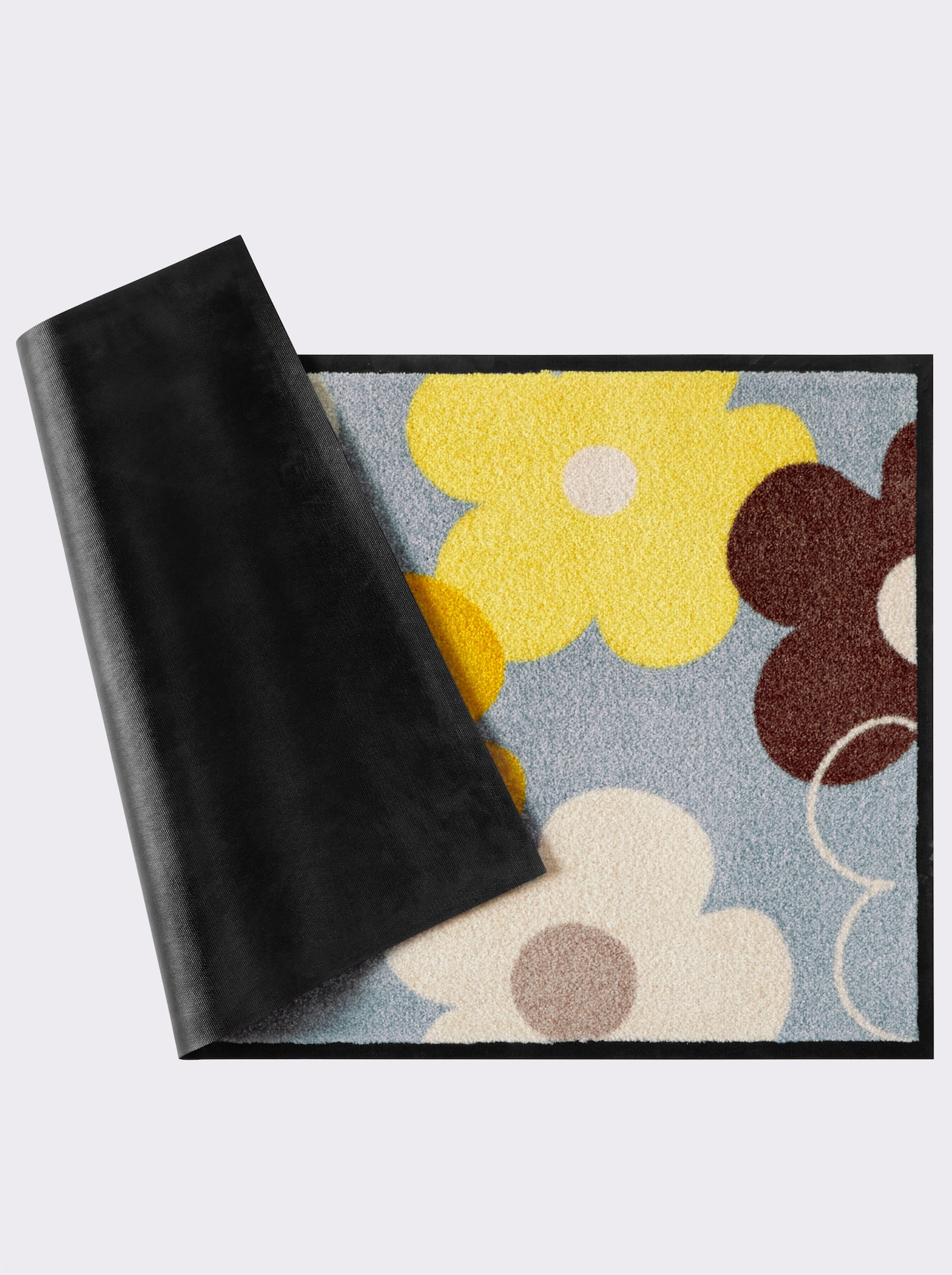 heine home Fußmatte - grau-gelb-gemustert