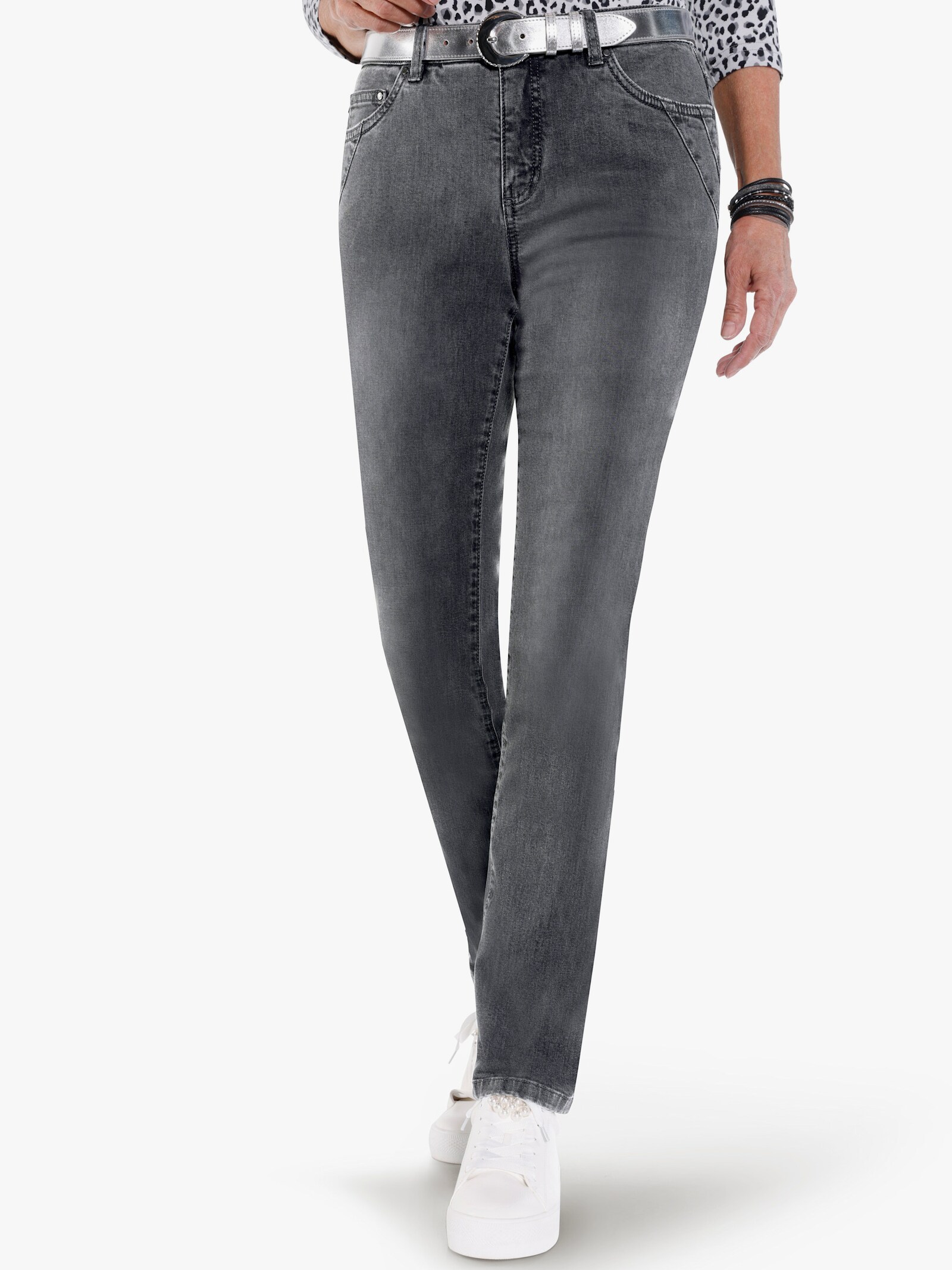 5-Pocket-Jeans mit dezenter Waschung - grey denim
