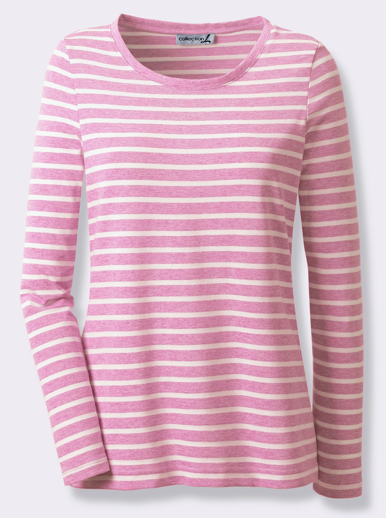 Shirt met lange mouwen - roze gestreept