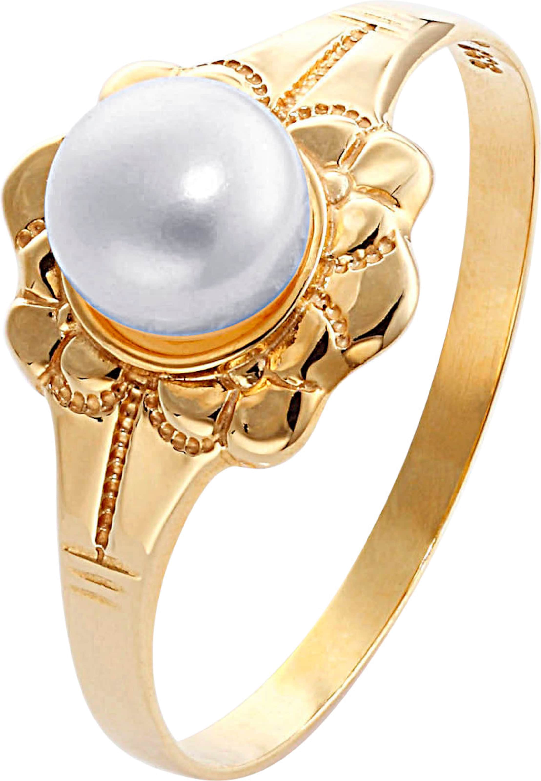 Gold von günstig Kaufen-Ring in Gelbgold 375 von heine. Ring in Gelbgold 375 von heine <![CDATA[Hingucker! Ring aus 375er Gelbgold, veredelt mit 1 Süßwasserzuchtperle, Ø ca. 6 mm.]]>. 