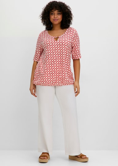 sheego Shirt - hummer-gemustert