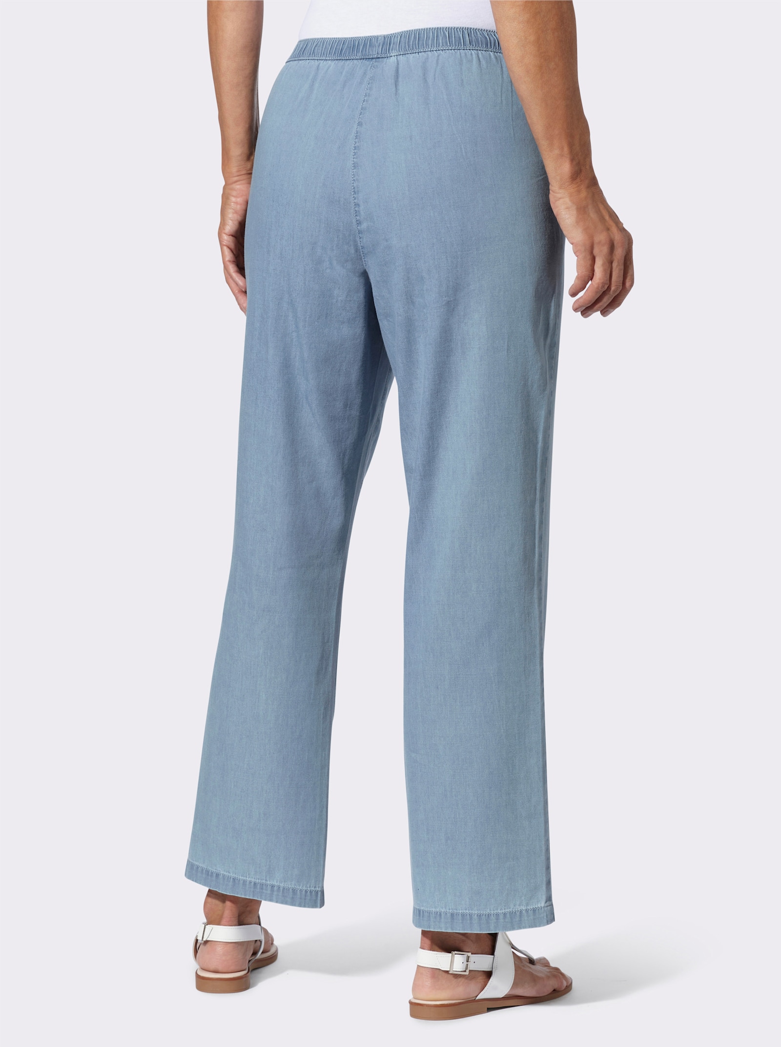 Schlupfjeans in weiter Form - blue-bleached