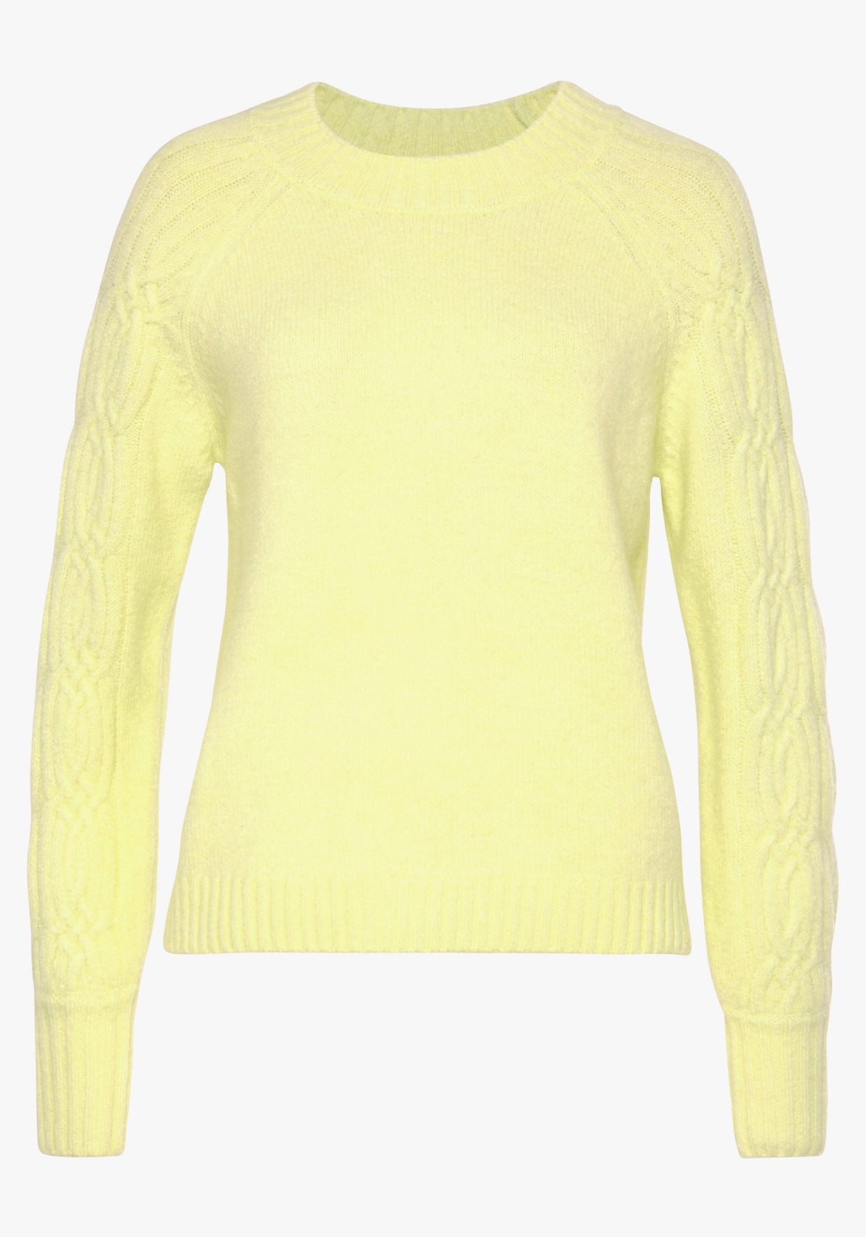 LASCANA Pullover met ronde hals - limoen