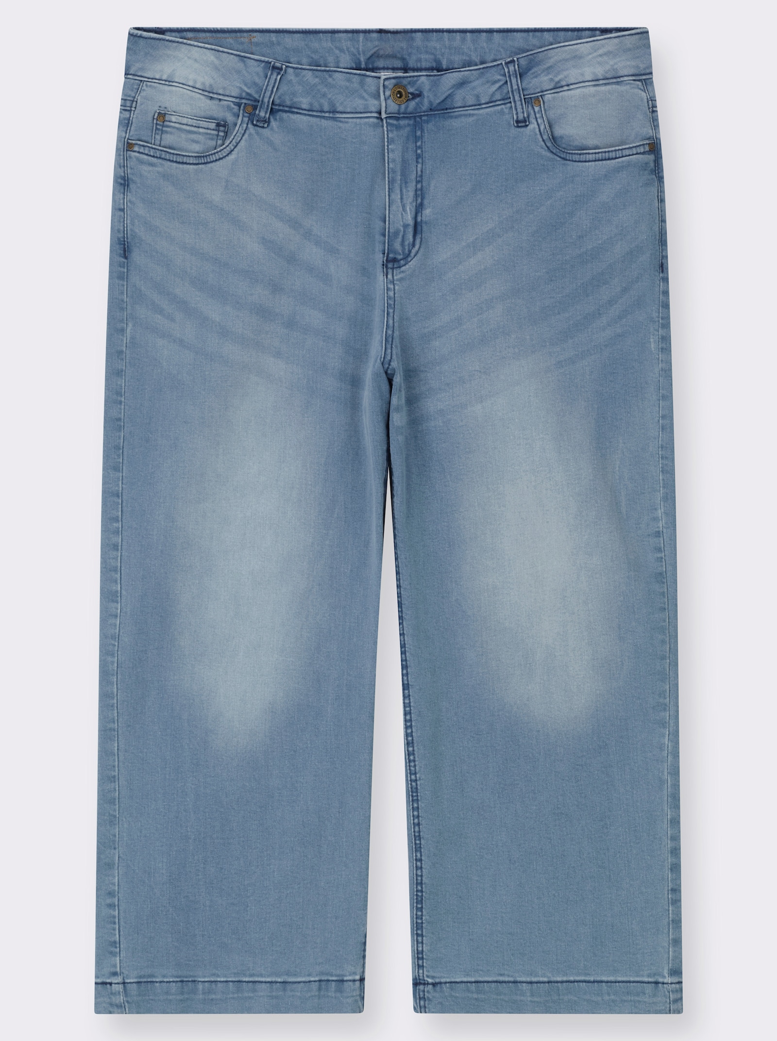Culotte mit Waschung vorne. - blue-bleached