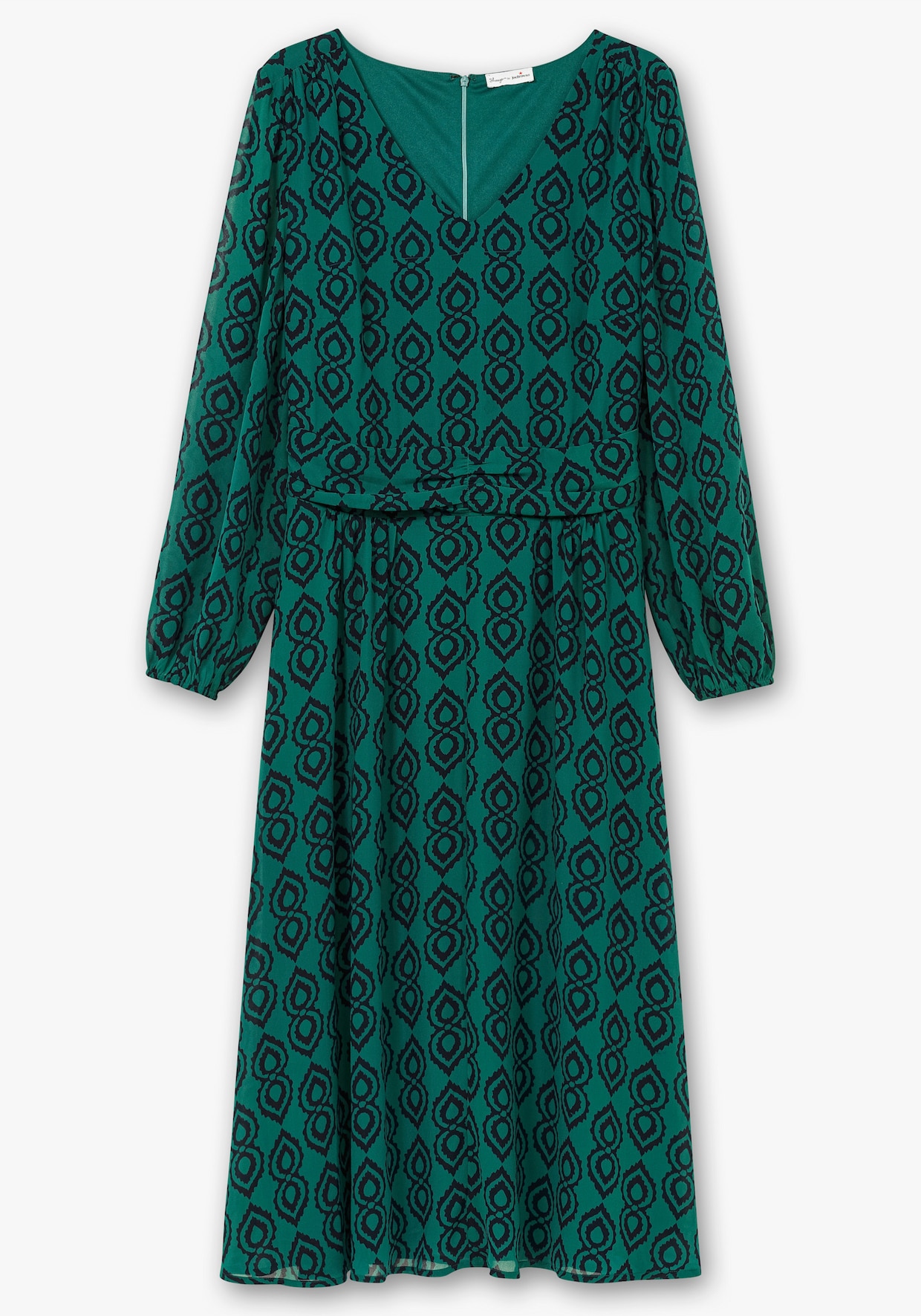 sheego Bedrukte jurk - groen/blauw