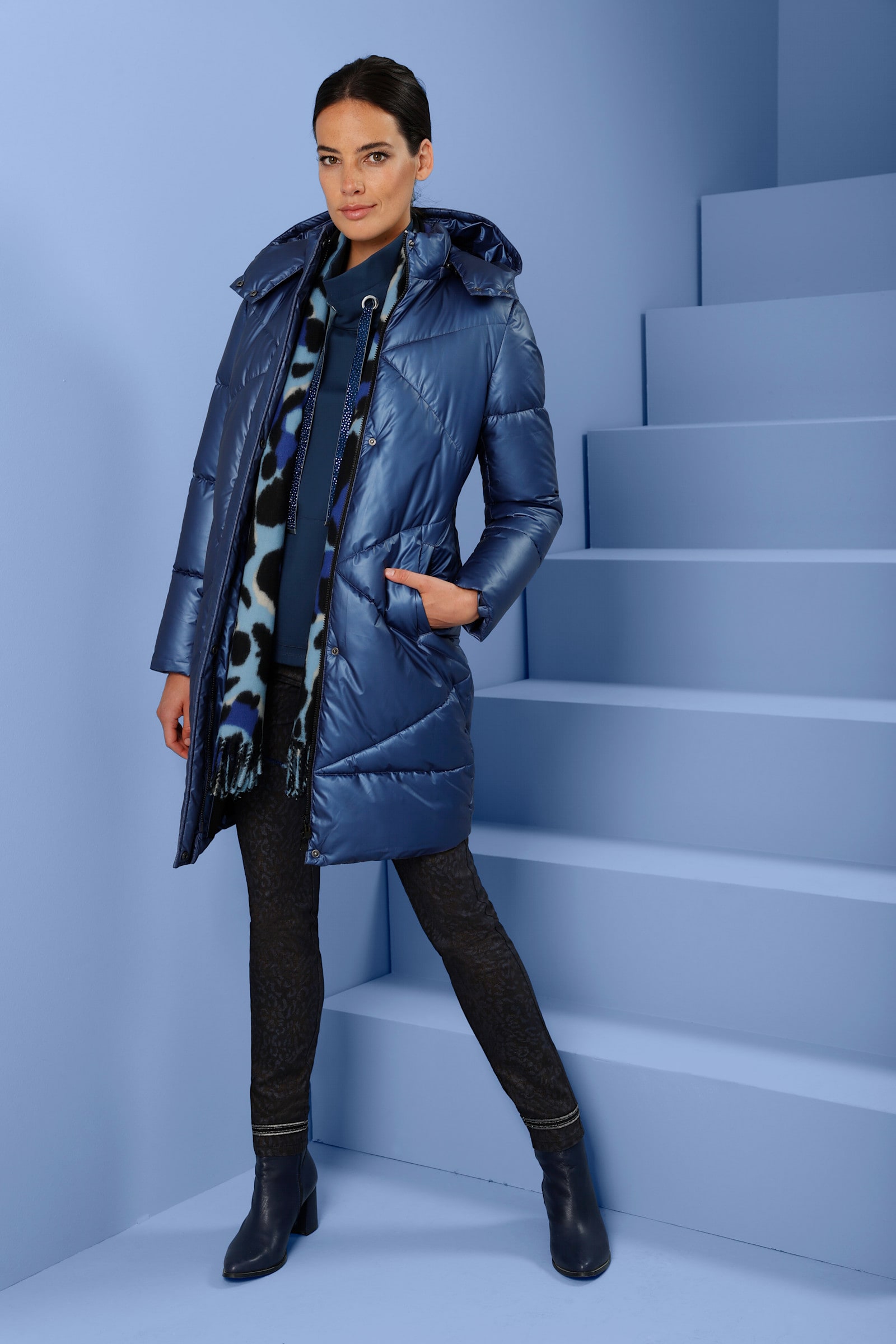 heine Écharpe - bleu