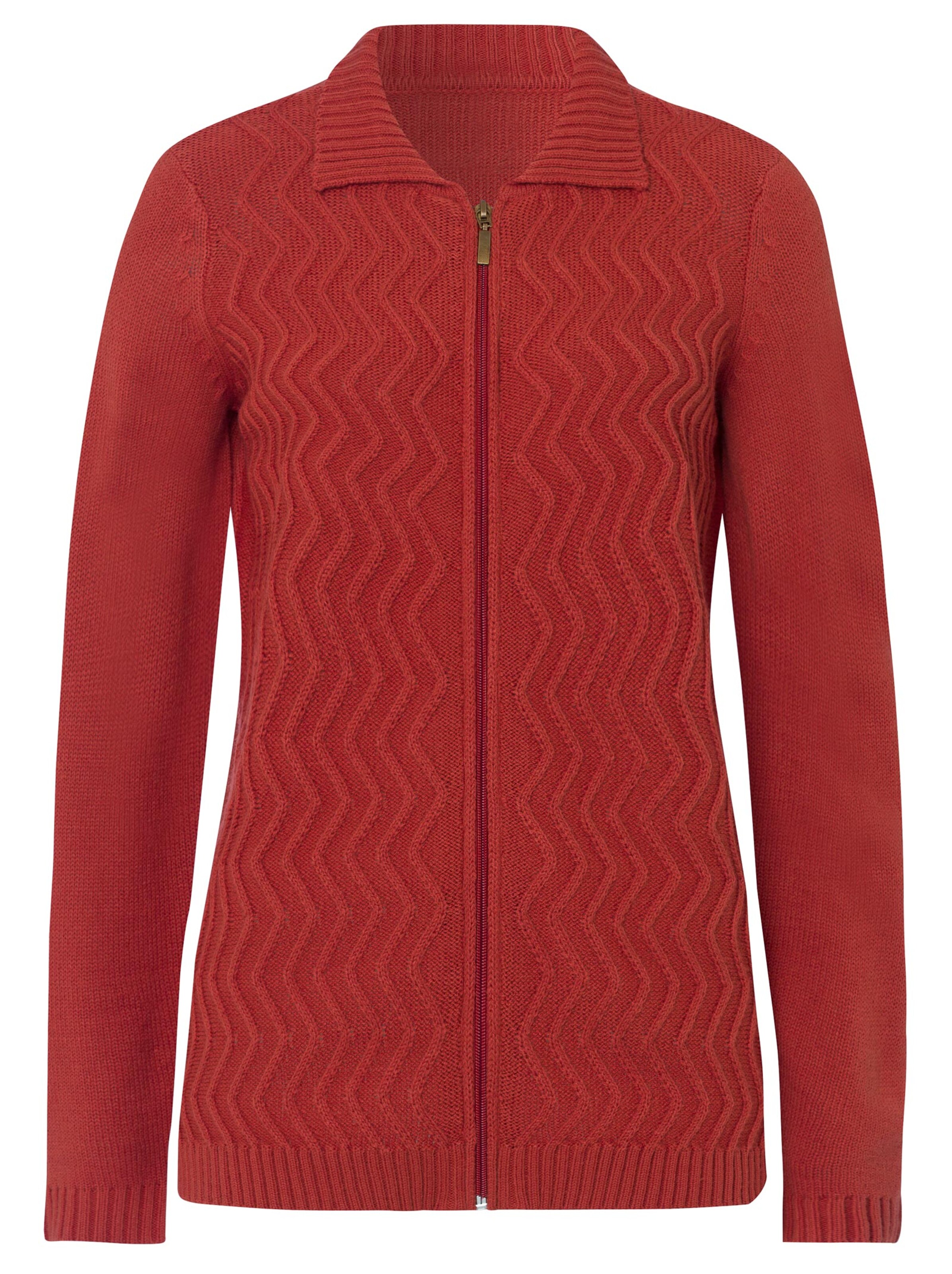 Strickjacke - terrakotta