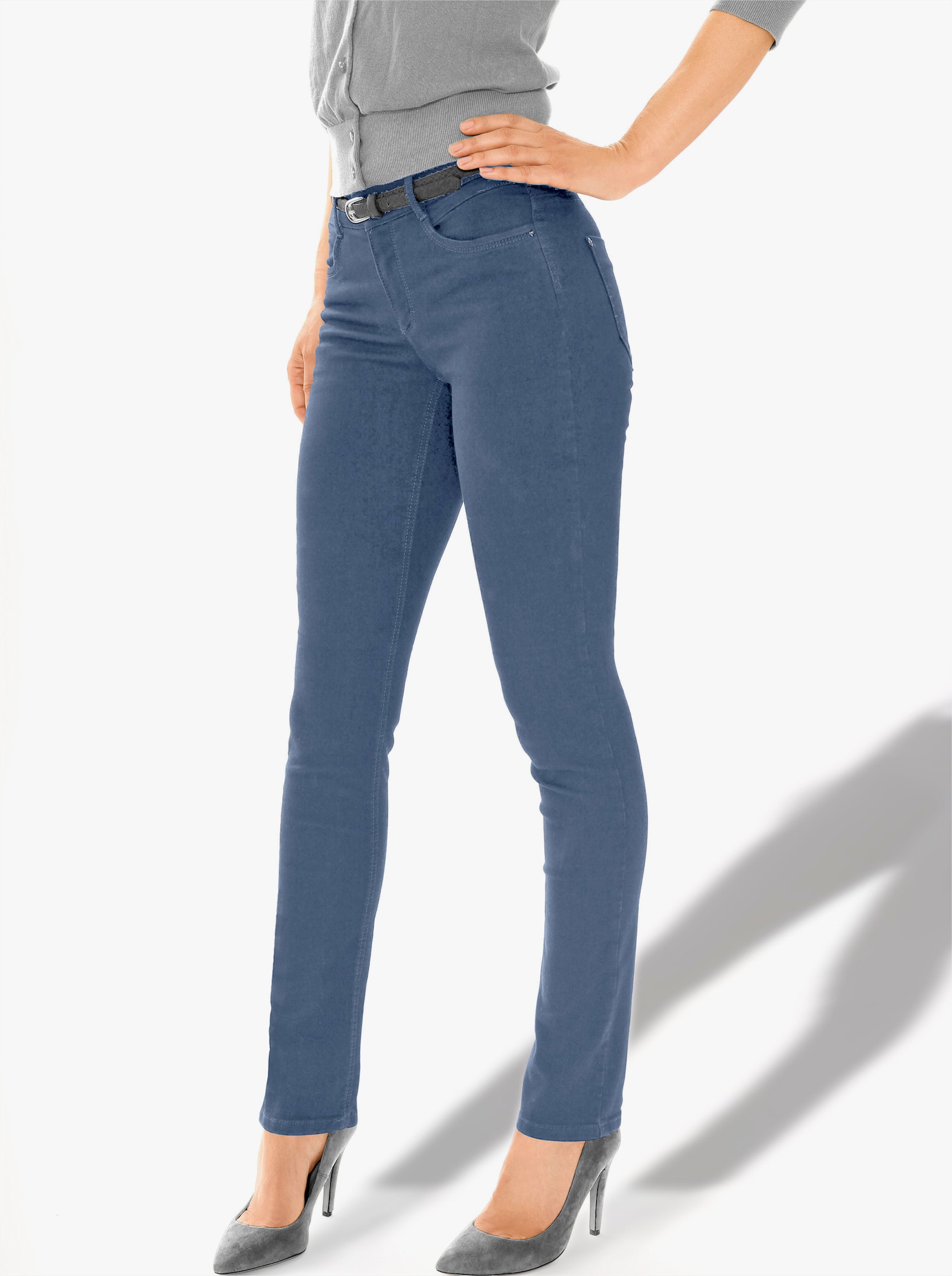 Ascari Stretch-Jeans in Röhren-Form - jeansblau