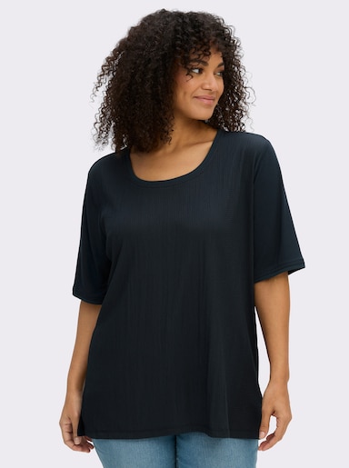 sheego Shirt - tiefblau