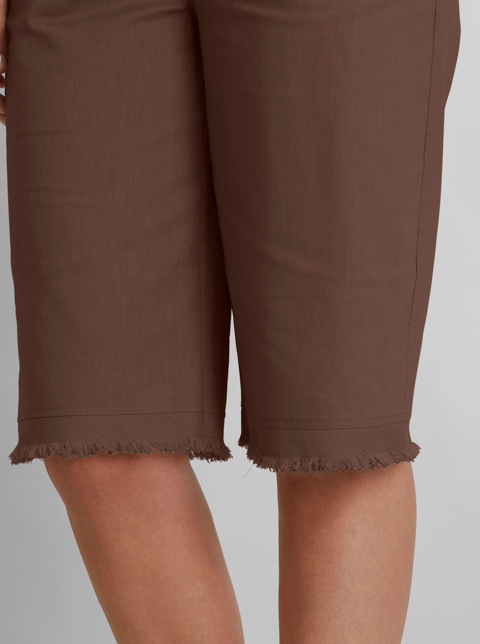 heine Shorts mit Fransen - schoko
