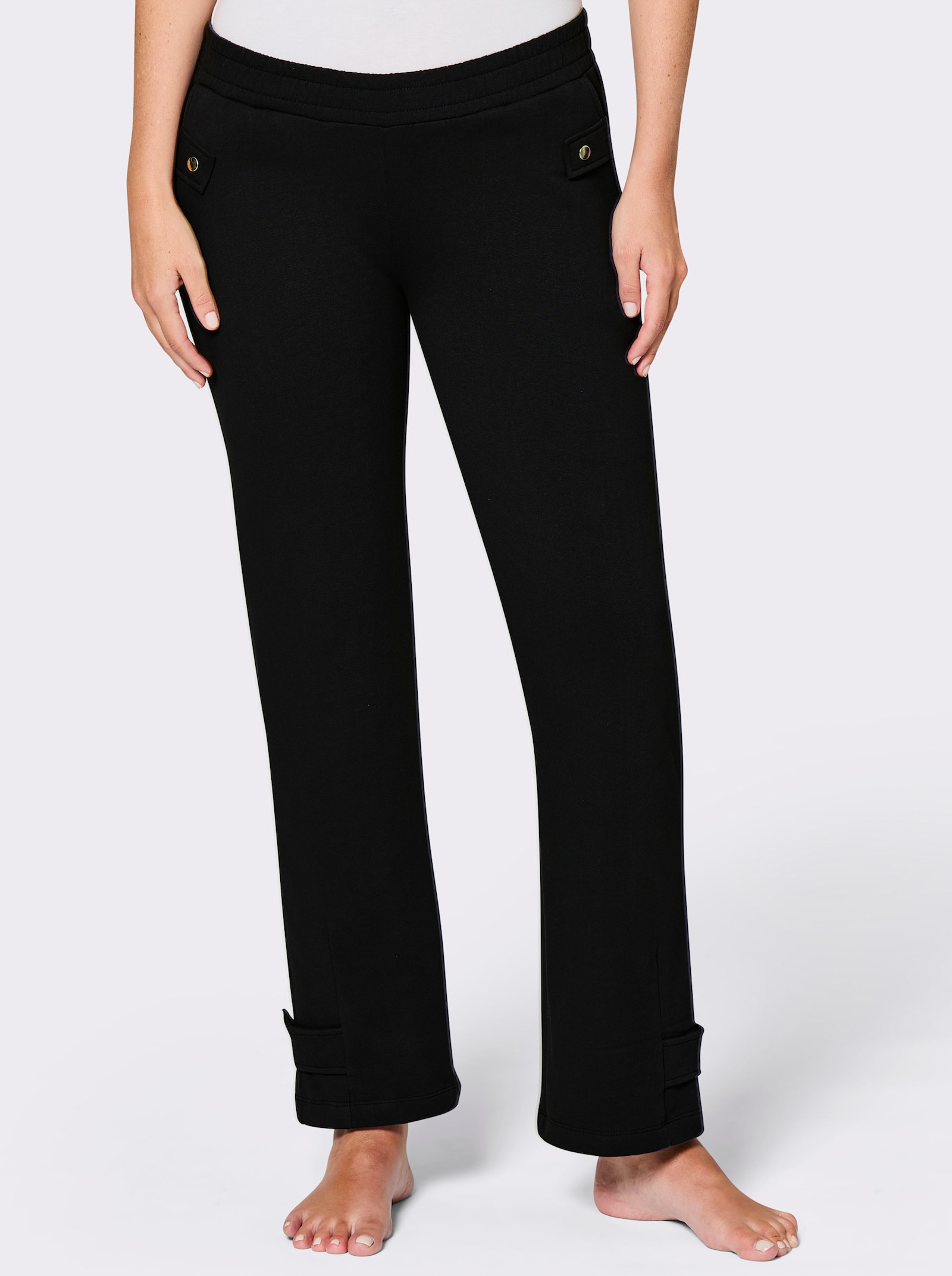 feel good Dehnbund-Hose mit weitenverstellbarem Bein - schwarz