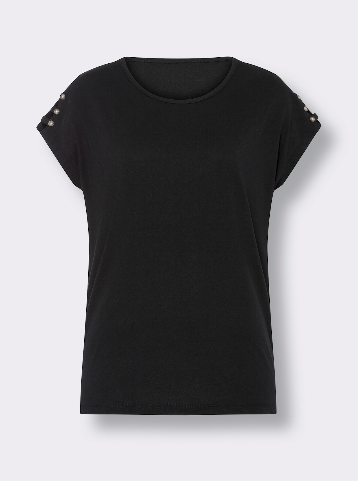 Tričko s kulatým výstřihem - černá