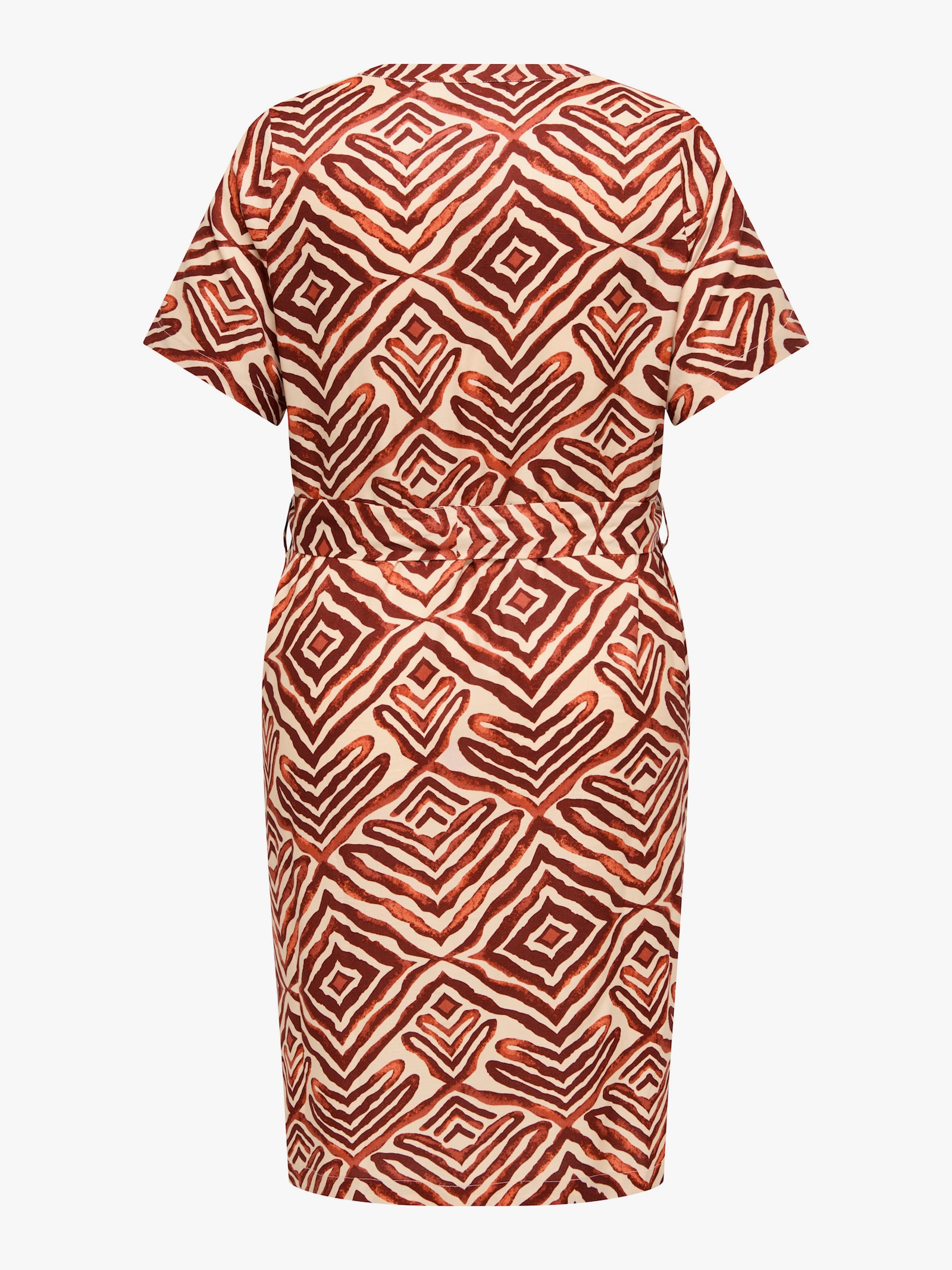 ONLY CARMAKOMA Sommerkleid - hot chocolate aop:tribe