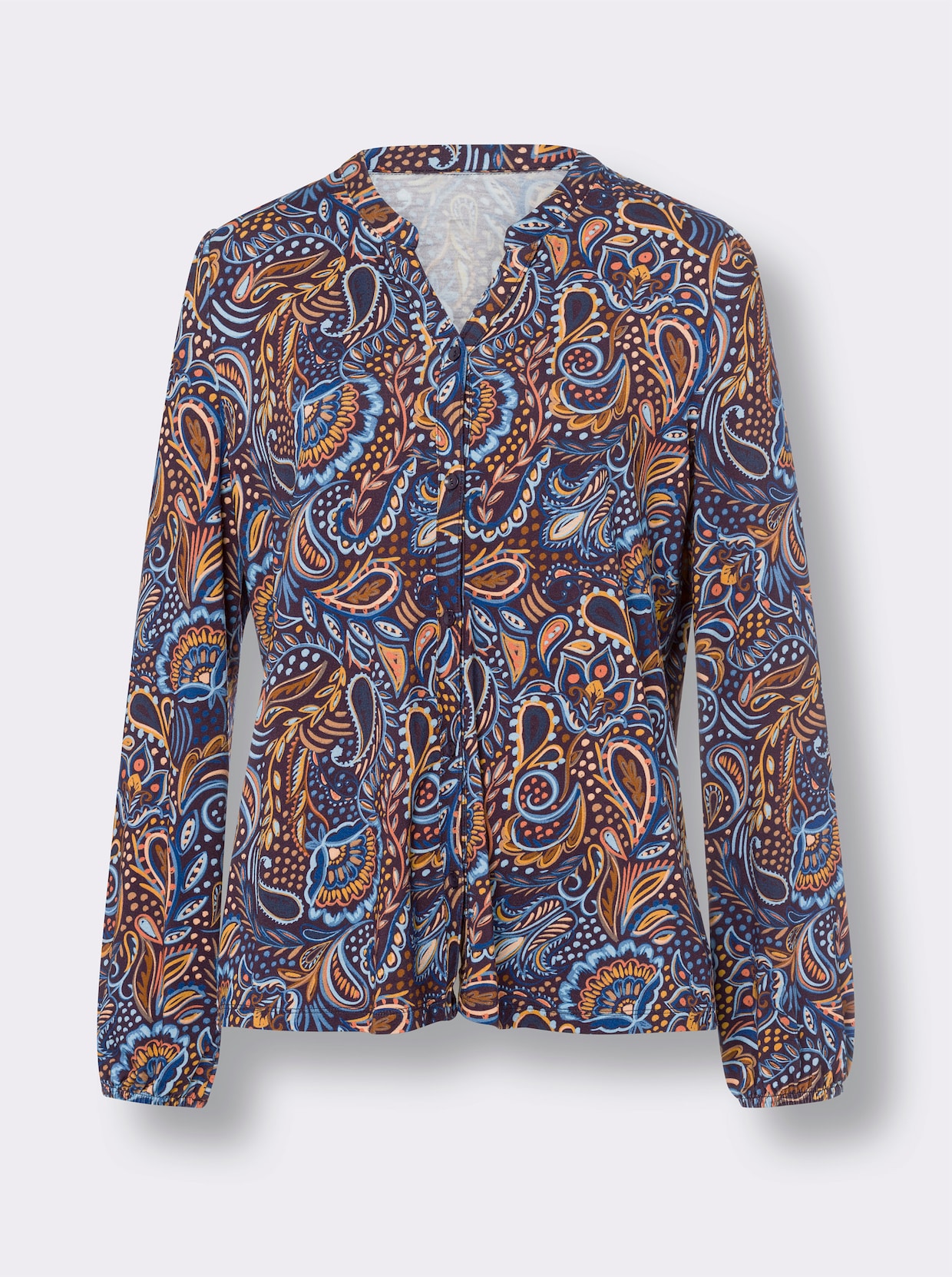 heine Blouse met print - cognac/aqua bedrukt